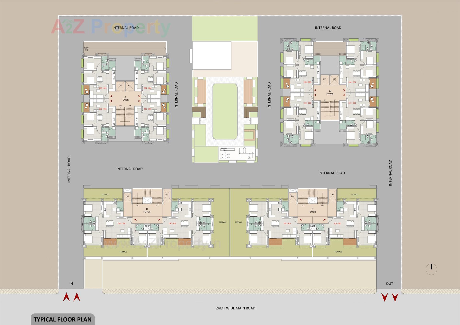 Layout of real estate project Raj Iconza located at Kudasan, Gandhinagar, Gujarat