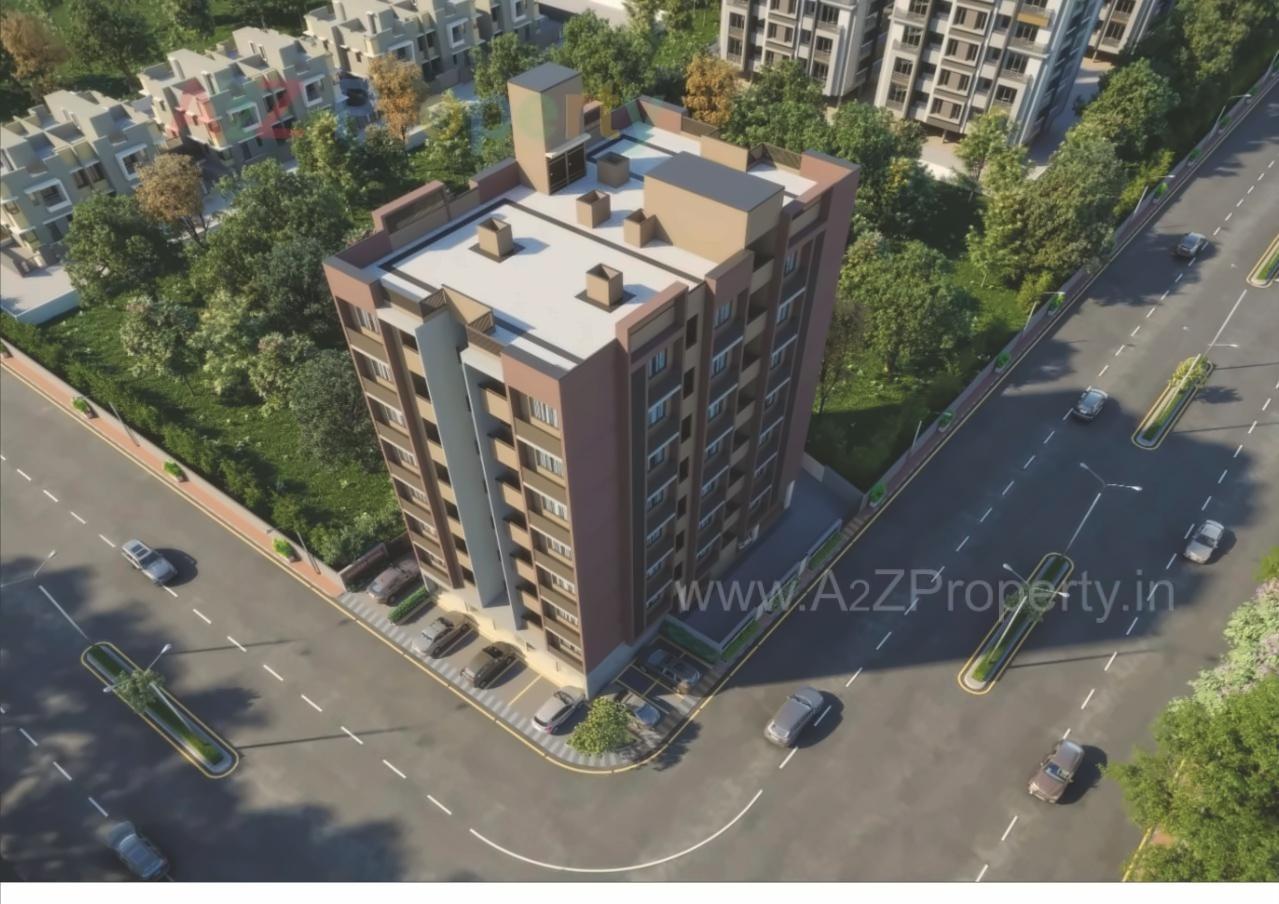 3D Elevation of real estate project Rajdeep Royal located at Arsodiya, Gandhinagar, Gujarat