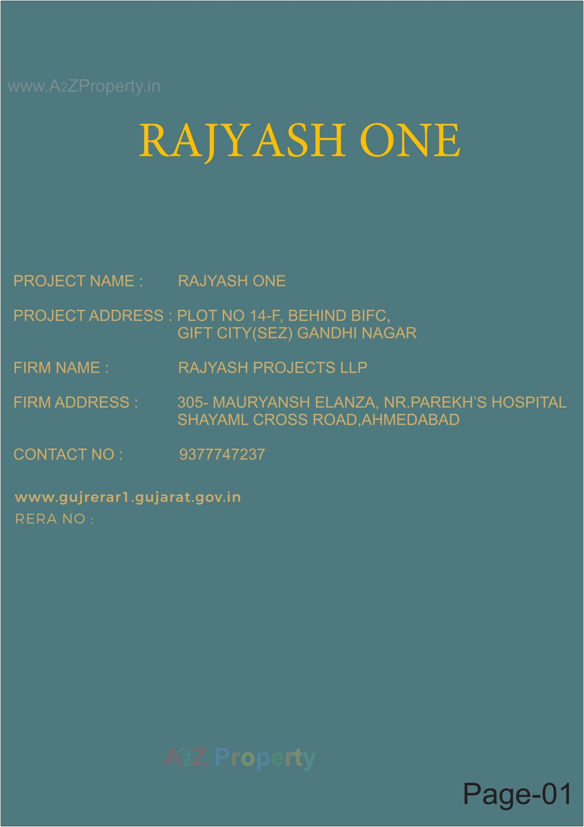  of real estate project Rajyash One located at Gandhinagar, Gandhinagar, Gujarat