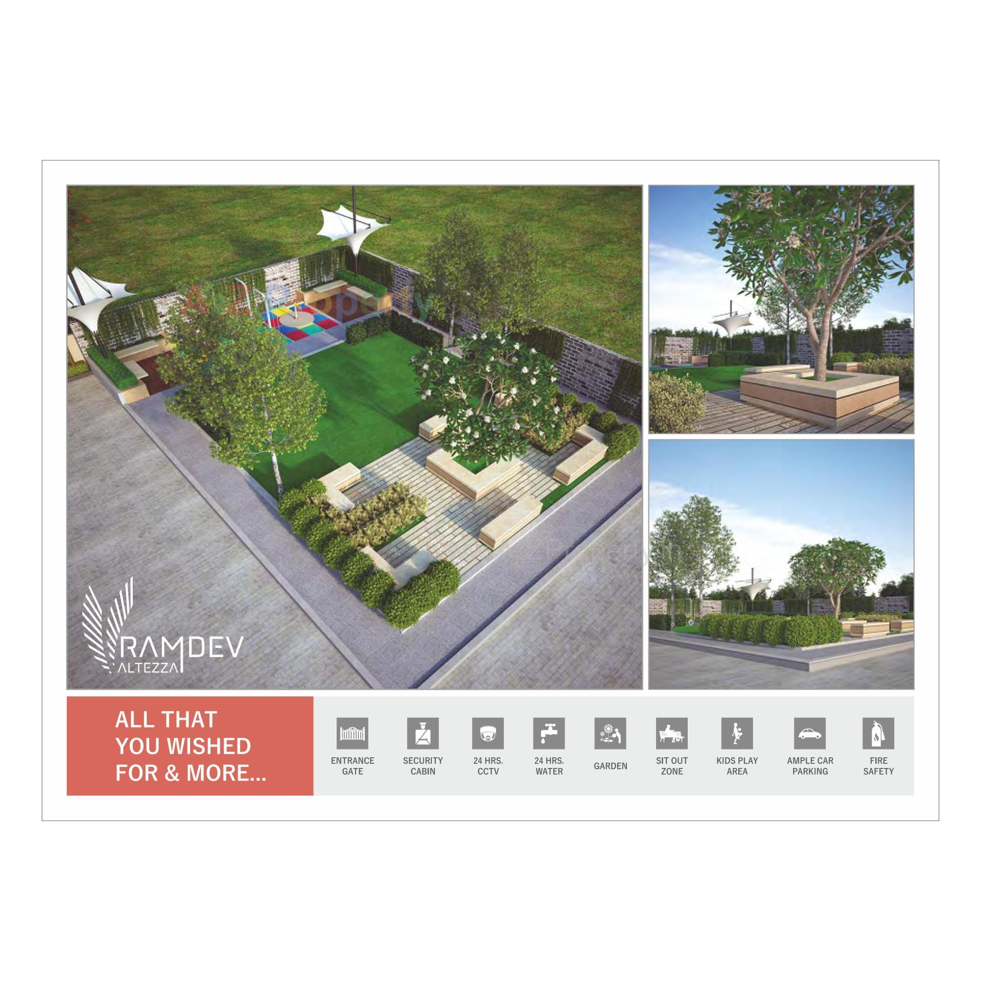 3D Elevation of real estate project Ramdev Altezza located at Zundal, Gandhinagar, Gujarat