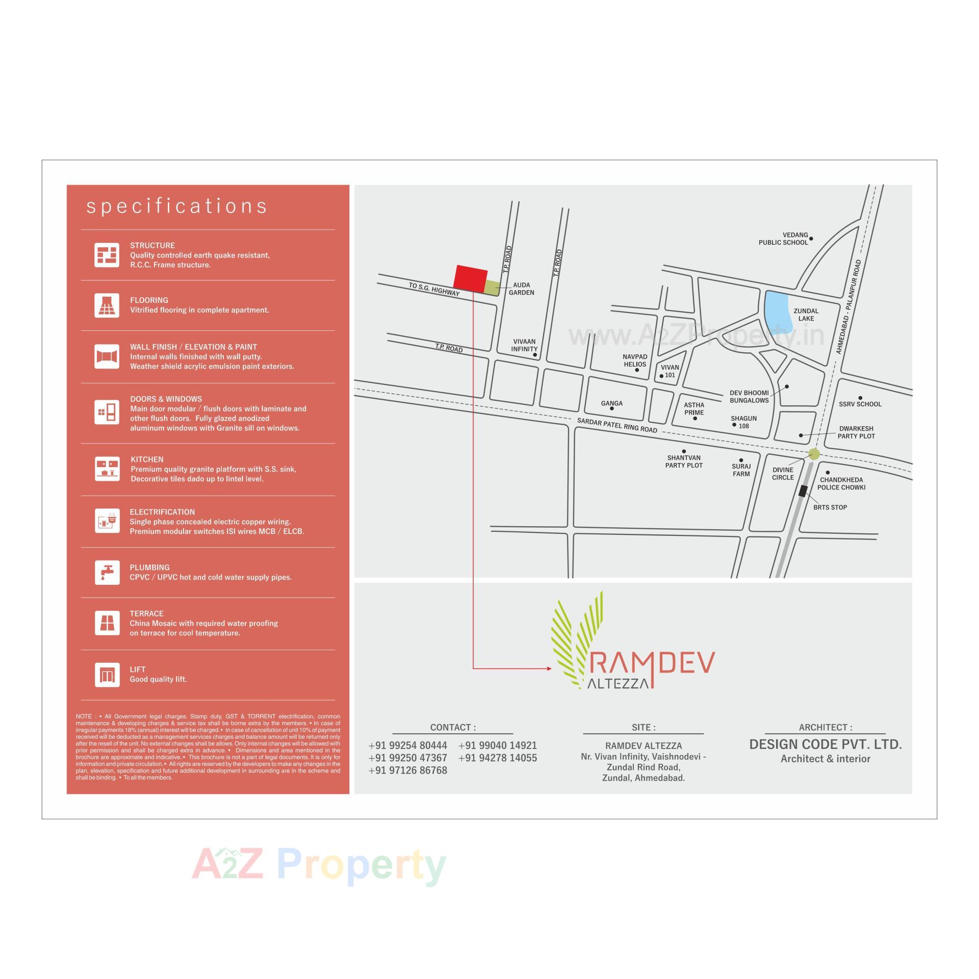  of real estate project Ramdev Altezza located at Zundal, Gandhinagar, Gujarat