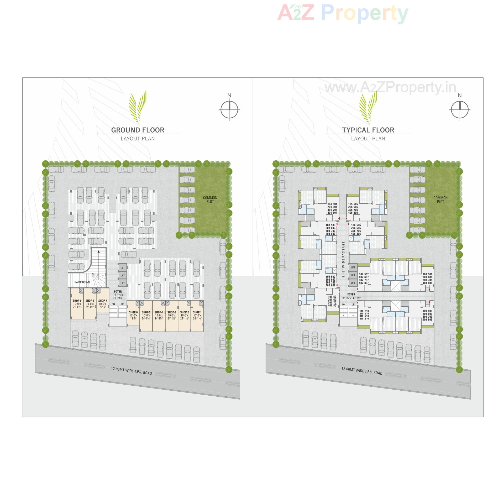 Layout of real estate project Ramdev Altezza located at Zundal, Gandhinagar, Gujarat