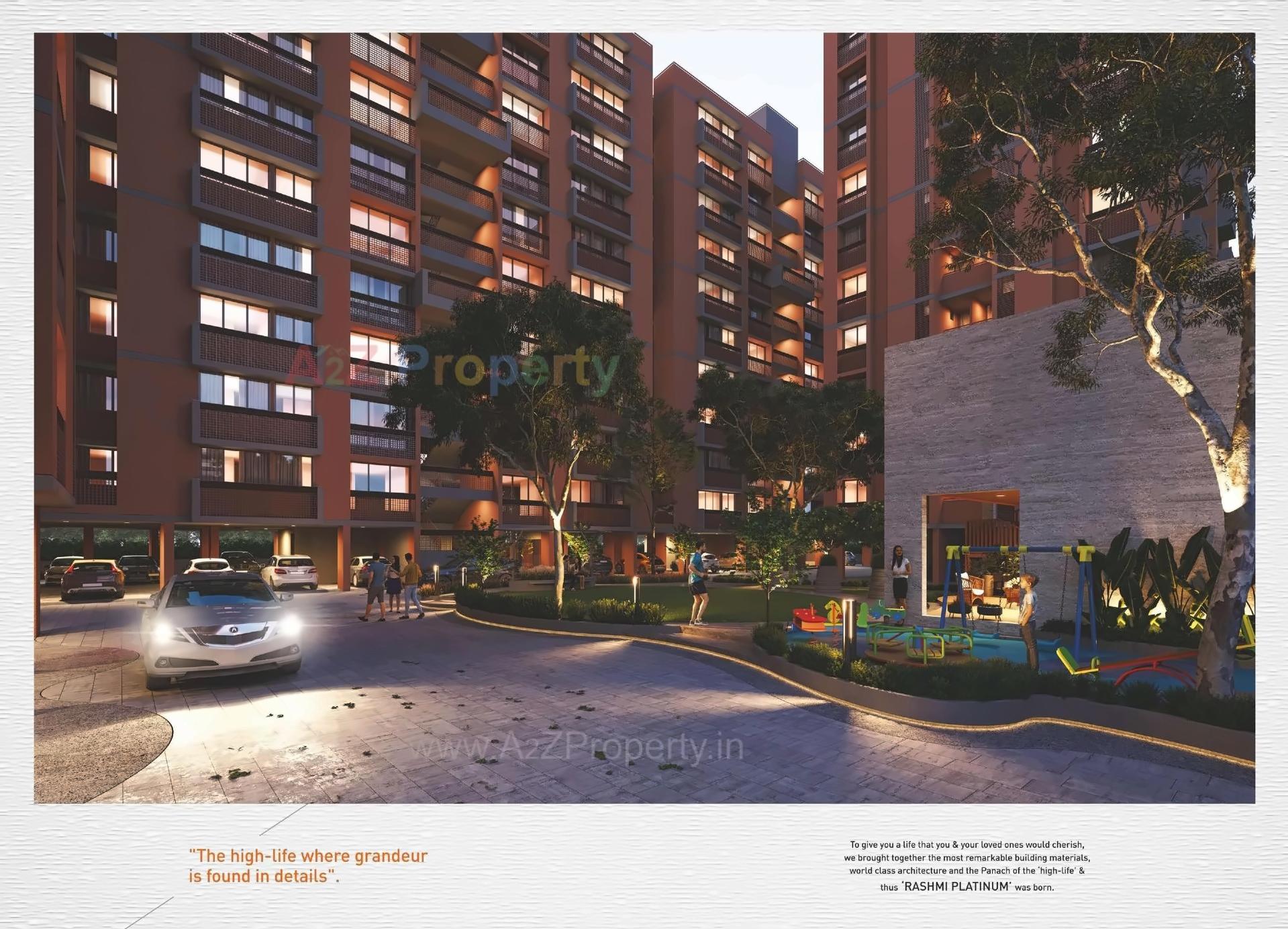 3D Elevation of real estate project Rashmi Platinum located at Chiloda, Gandhinagar, Gujarat