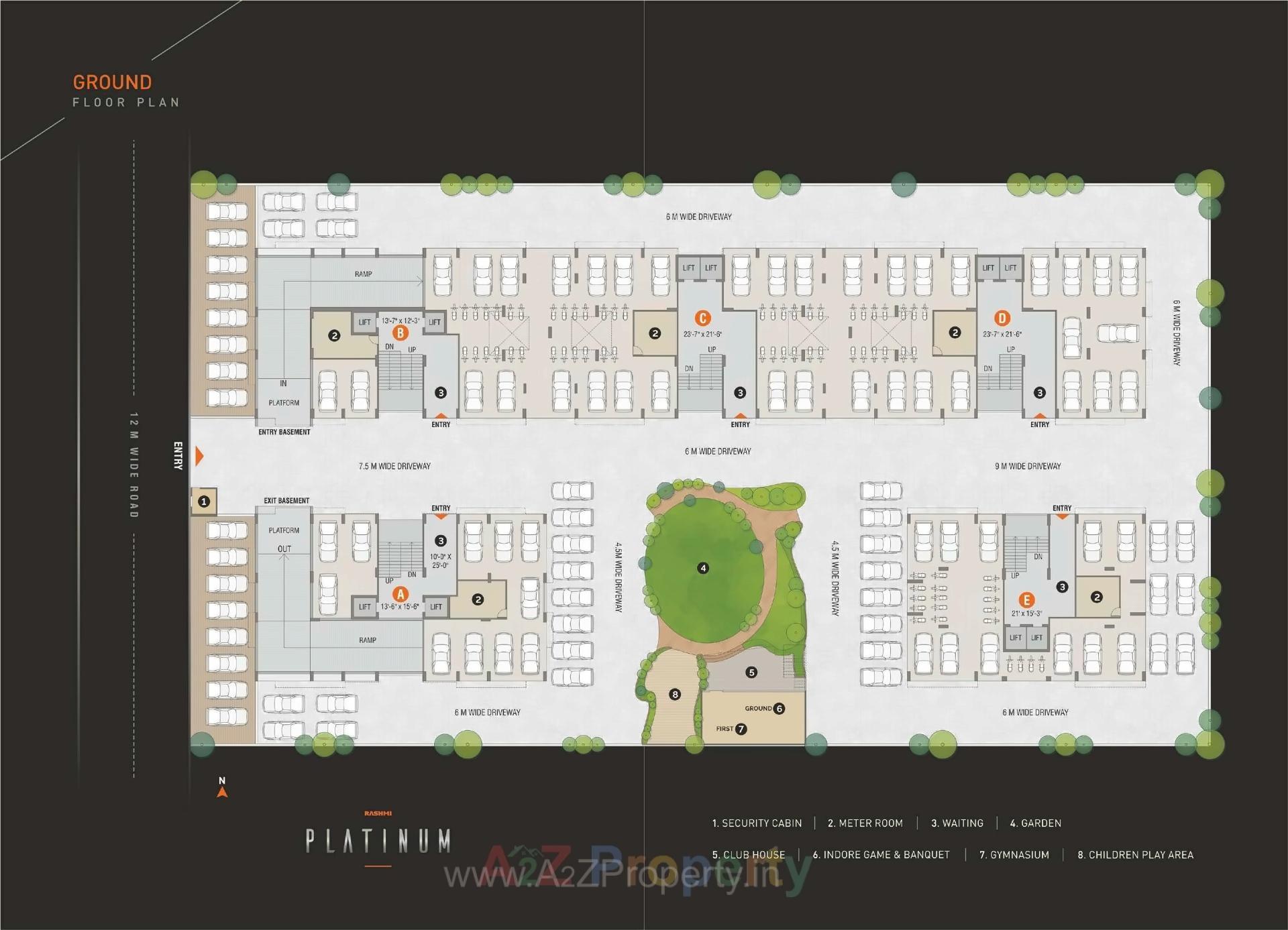 Layout of real estate project Rashmi Platinum located at Chiloda, Gandhinagar, Gujarat