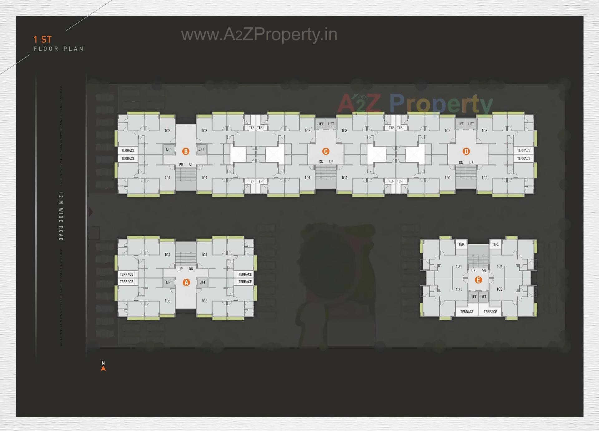 Layout of real estate project Rashmi Platinum located at Chiloda, Gandhinagar, Gujarat