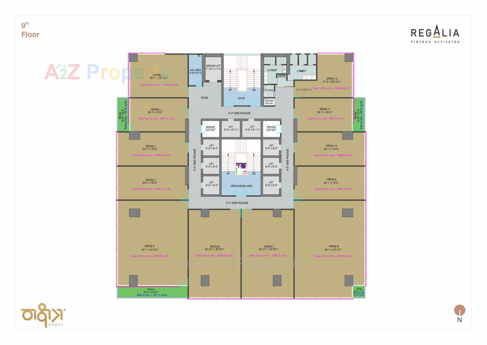 Layout of real estate project Regalia located at Ratanpur, Gandhinagar, Gujarat