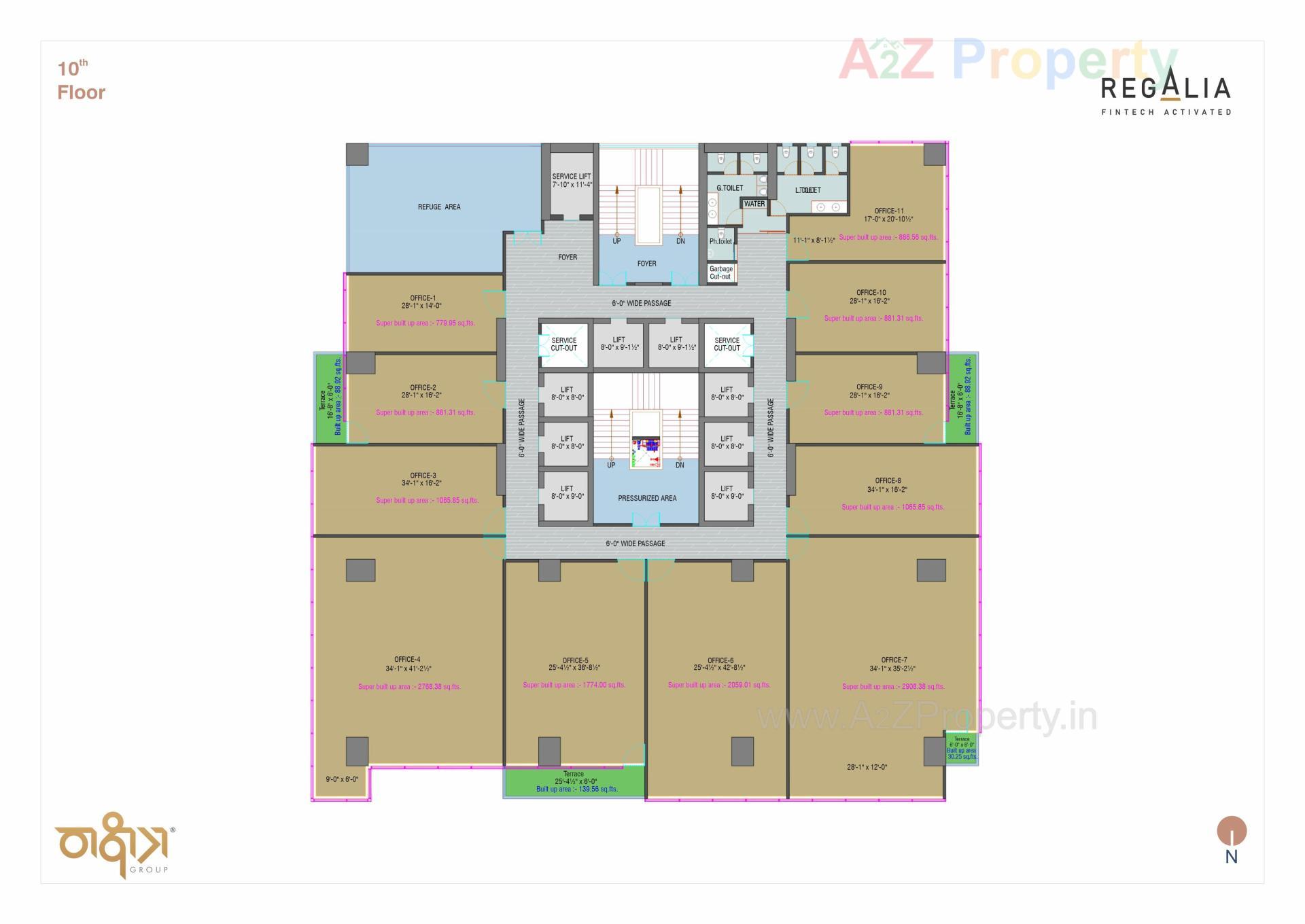 Layout of real estate project Regalia located at Ratanpur, Gandhinagar, Gujarat