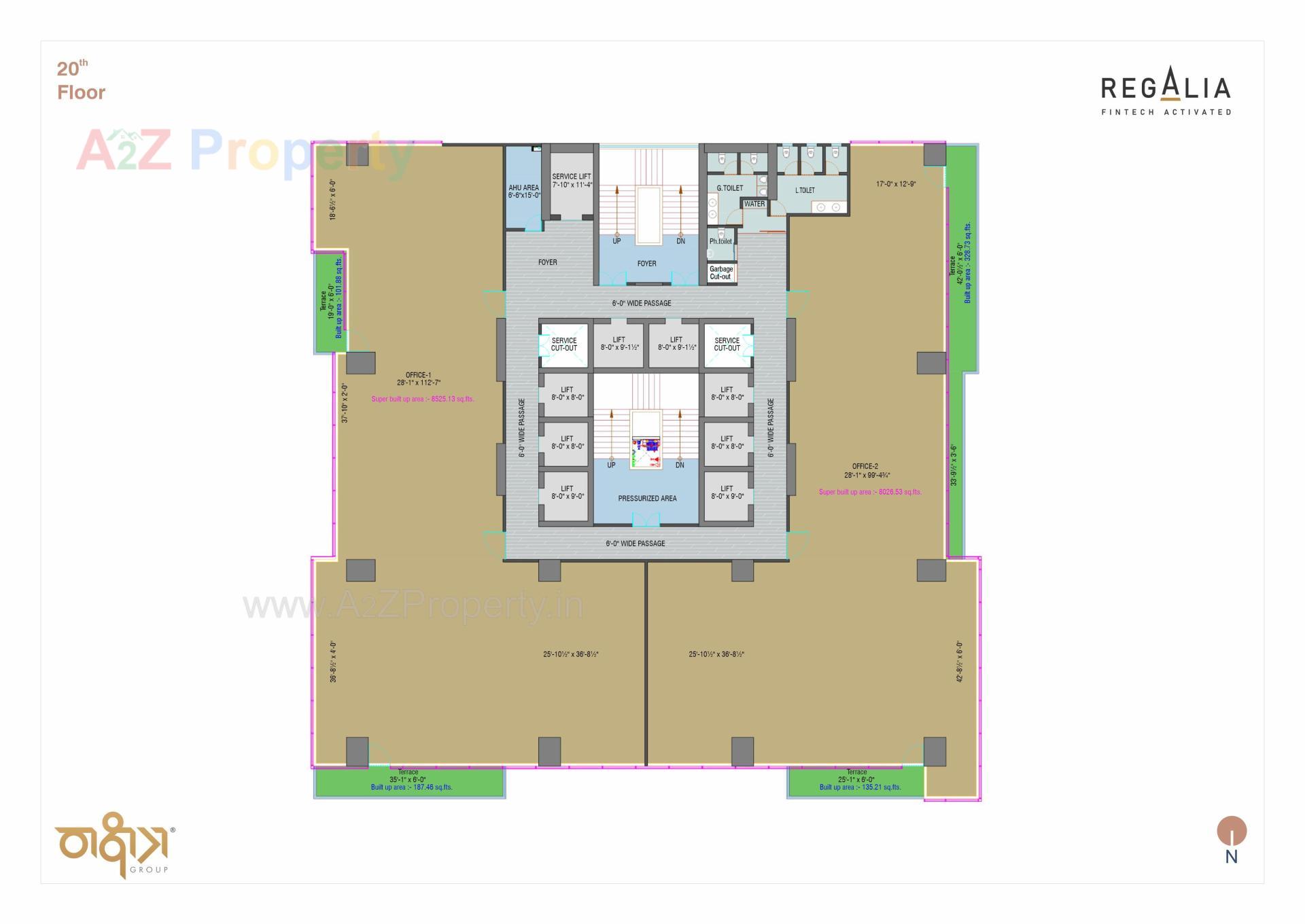 Layout of real estate project Regalia located at Ratanpur, Gandhinagar, Gujarat