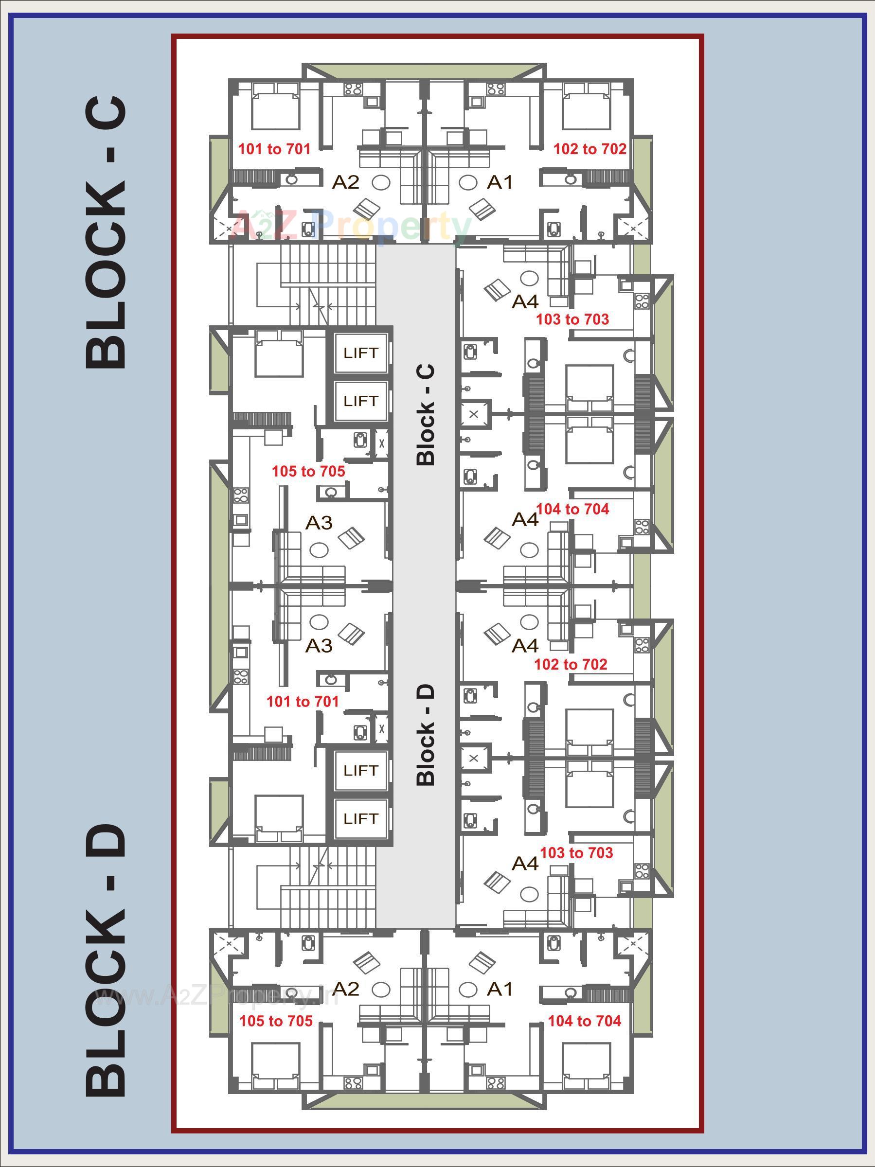 Layout of real estate project Rehmat Residency located at Kalol, Gandhinagar, Gujarat