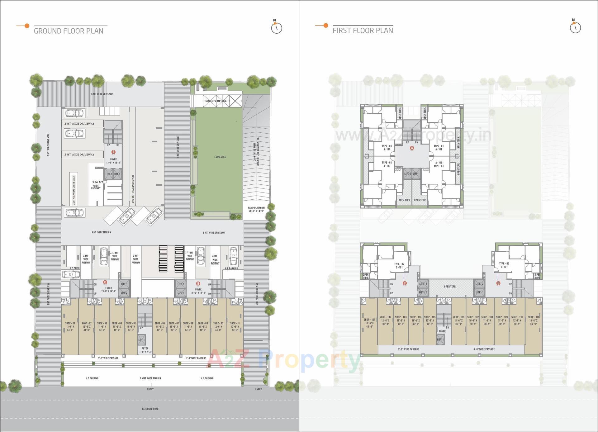 Layout of real estate project Rehvassa Saffron located at Chiloda, Gandhinagar, Gujarat