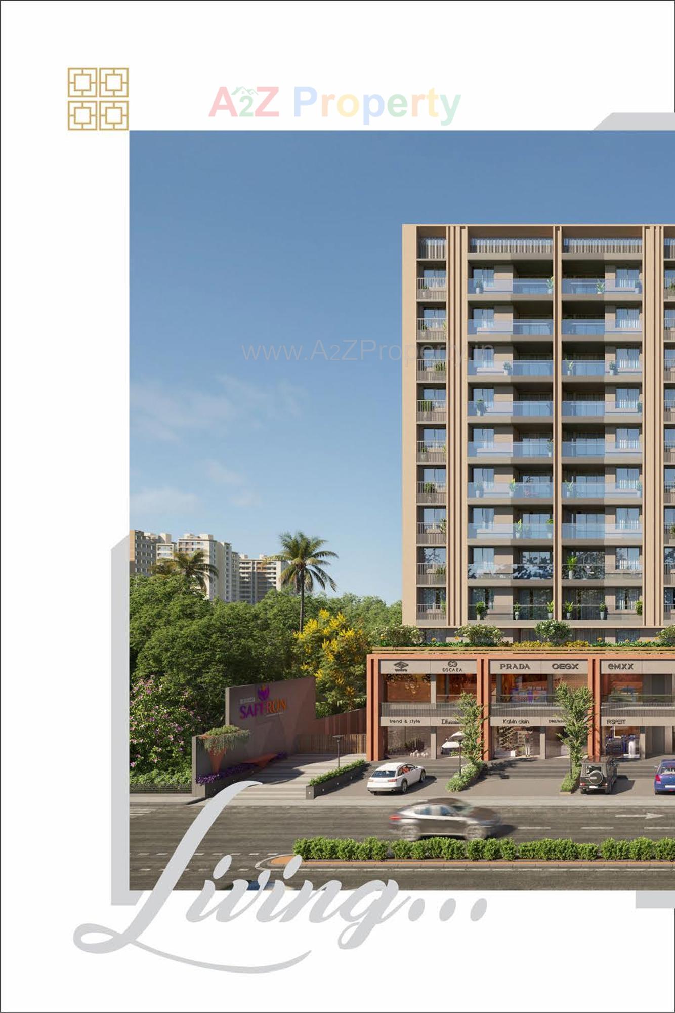 3D Elevation of real estate project Rehvassa Saffron located at Chiloda, Gandhinagar, Gujarat