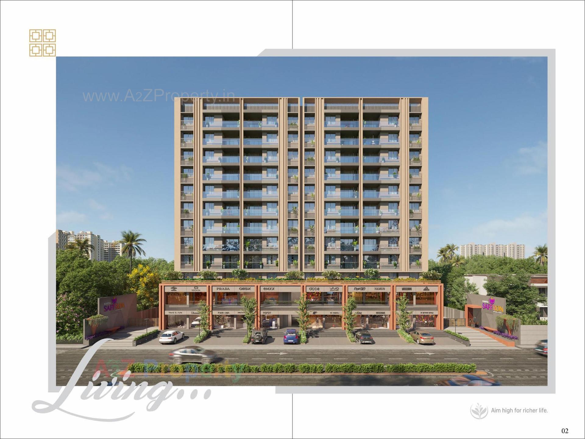 3D Elevation of real estate project Rehvassa Saffron located at Chiloda, Gandhinagar, Gujarat