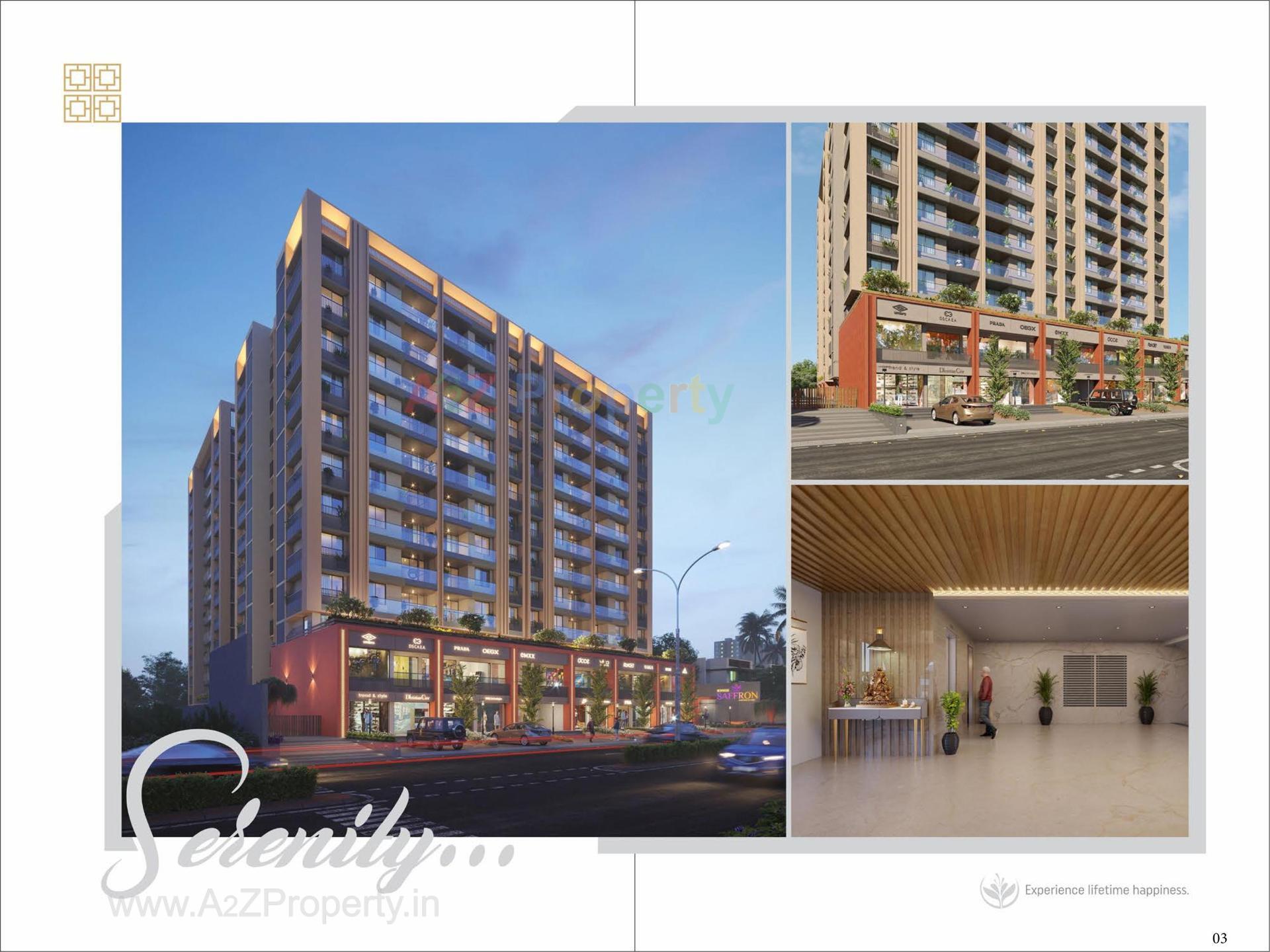 3D Elevation of real estate project Rehvassa Saffron located at Chiloda, Gandhinagar, Gujarat