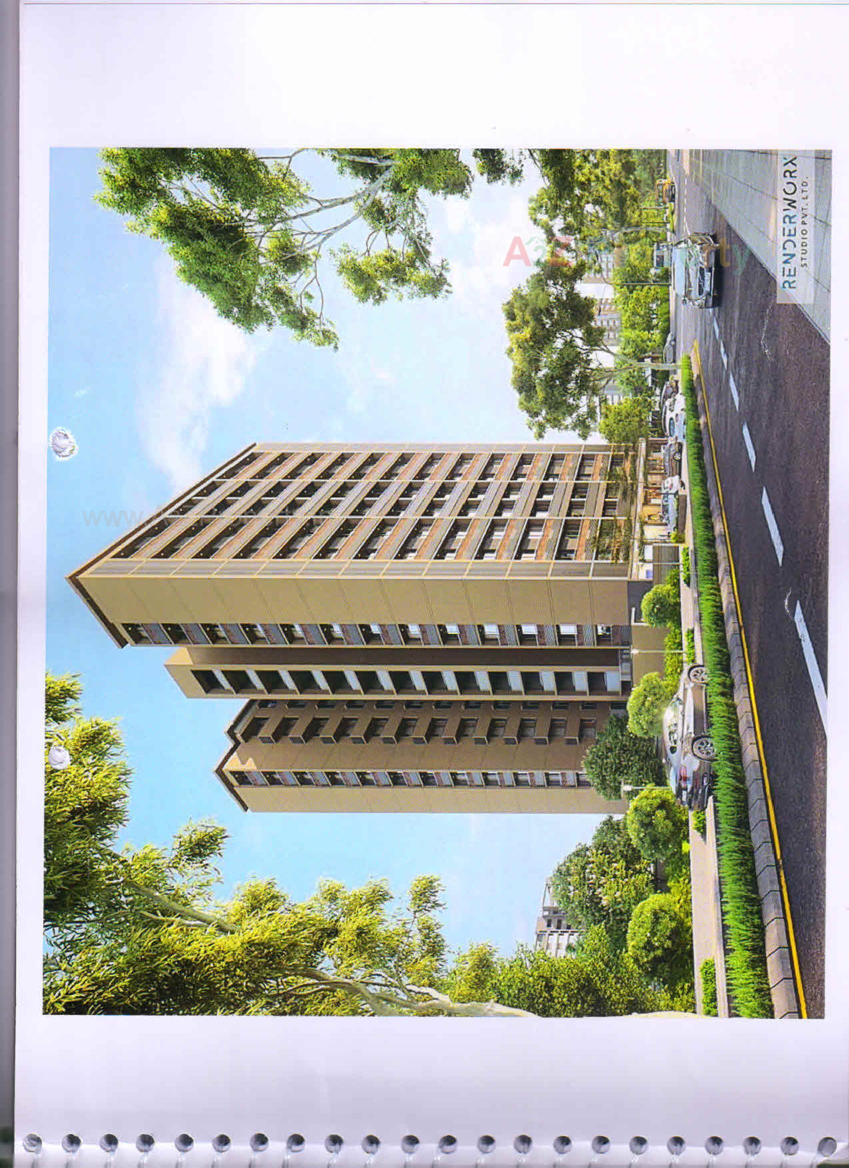 3D Elevation of real estate project Rhythm Heights located at Gandhinagar, Gandhinagar, Gujarat