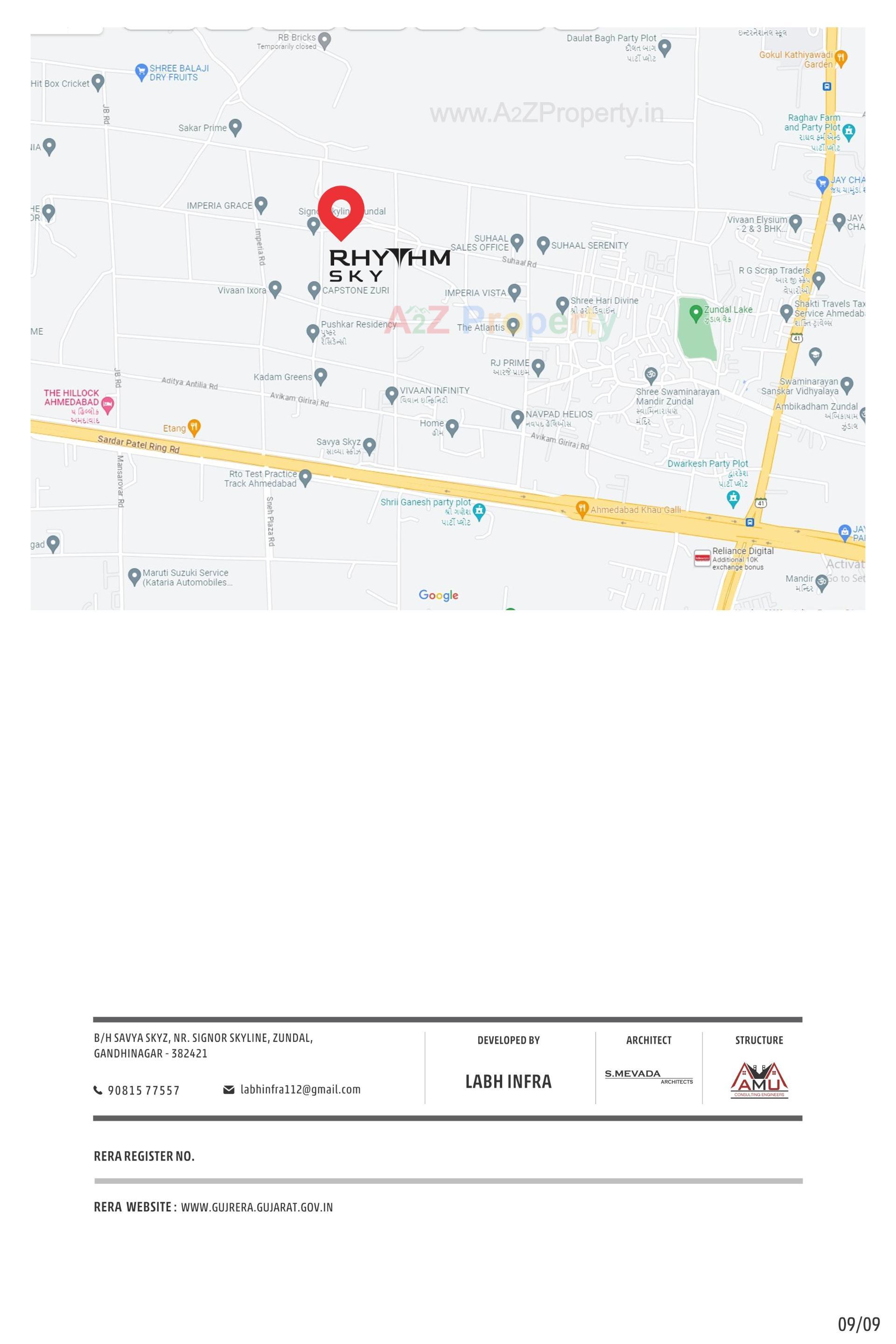  of real estate project Rhythm Sky located at Zundal, Gandhinagar, Gujarat