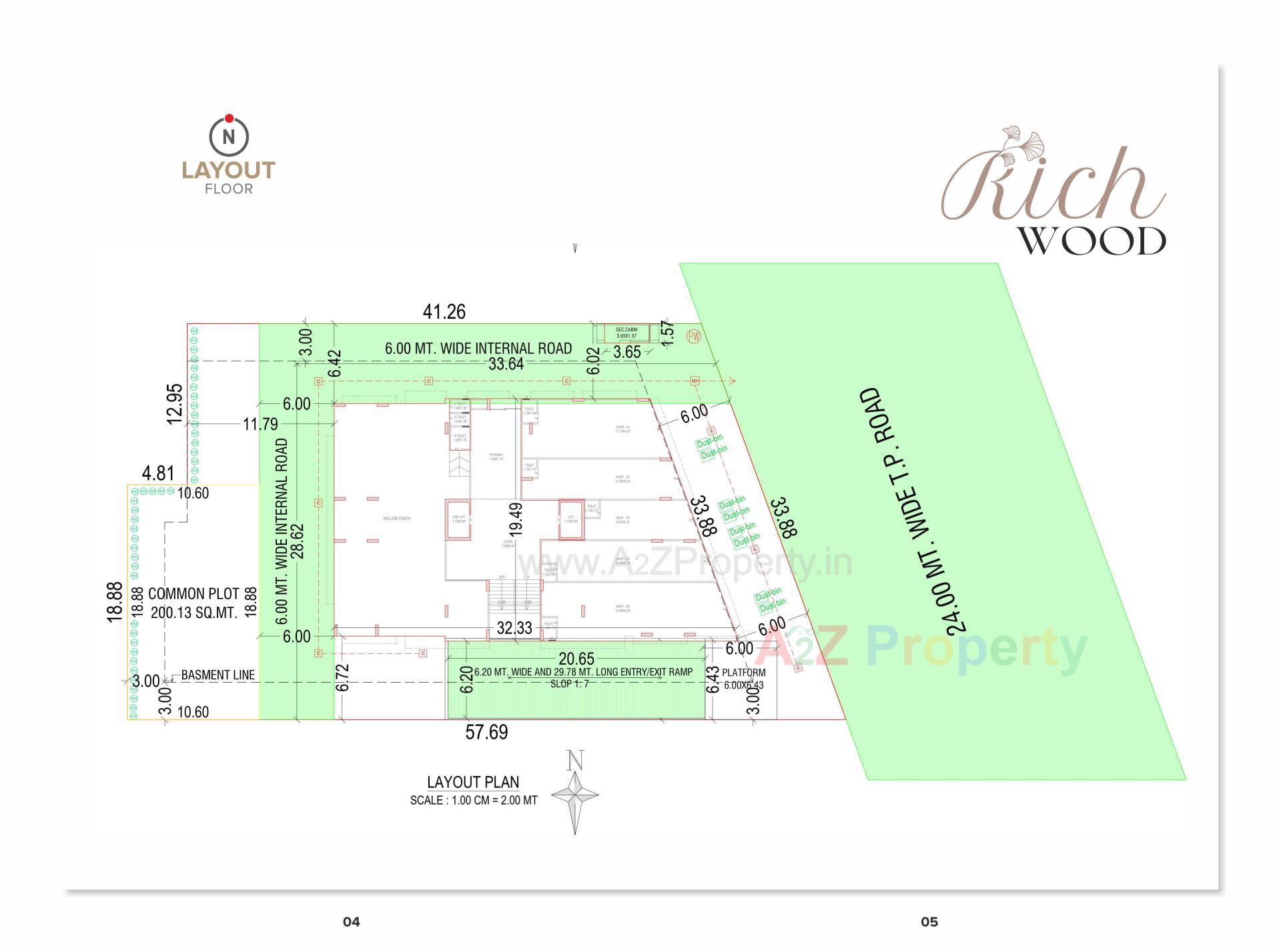 Layout of real estate project Rich Wood located at Sargasan, Gandhinagar, Gujarat