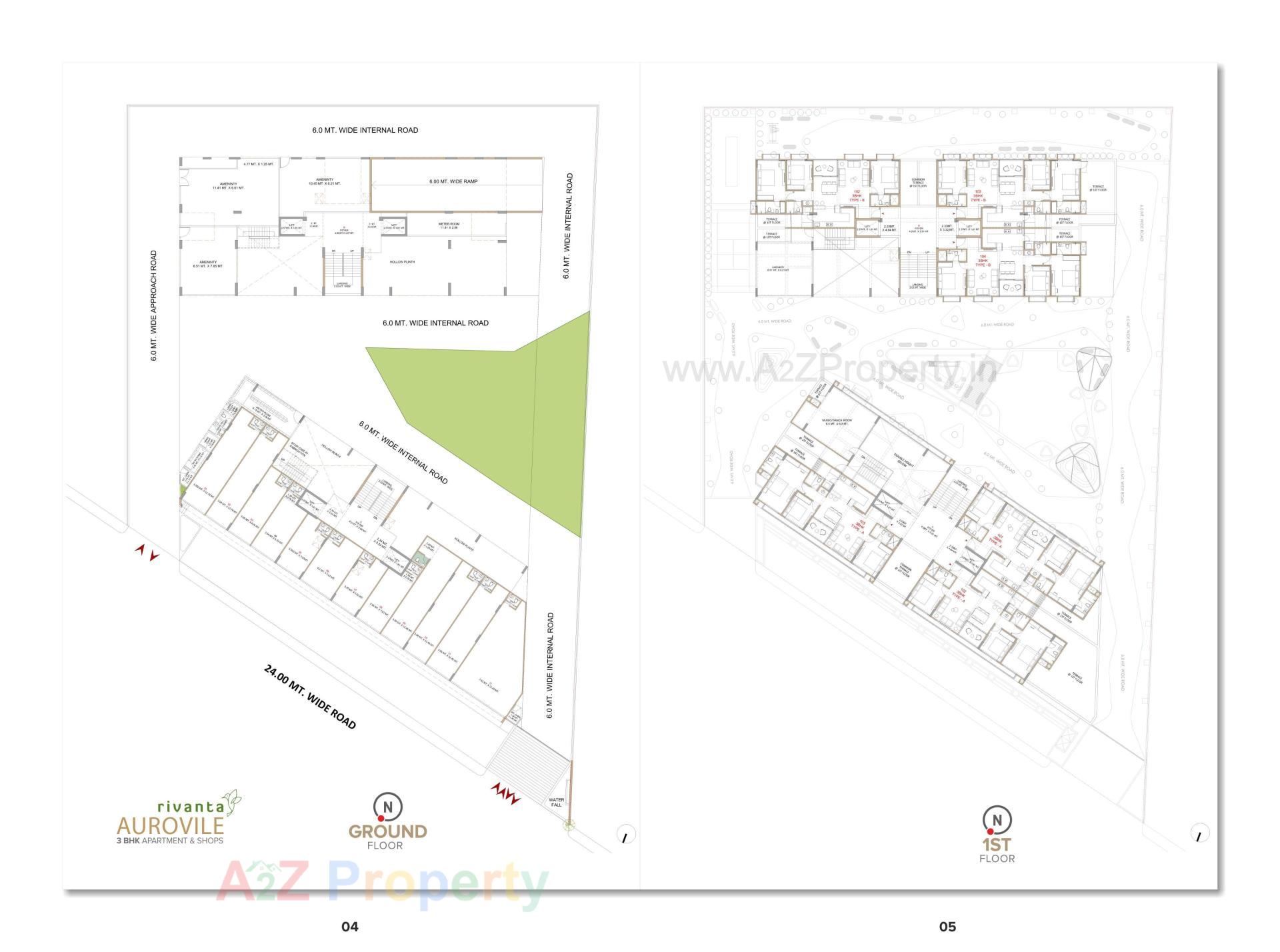 Layout of real estate project Rivanta Aurovile located at Por, Gandhinagar, Gujarat