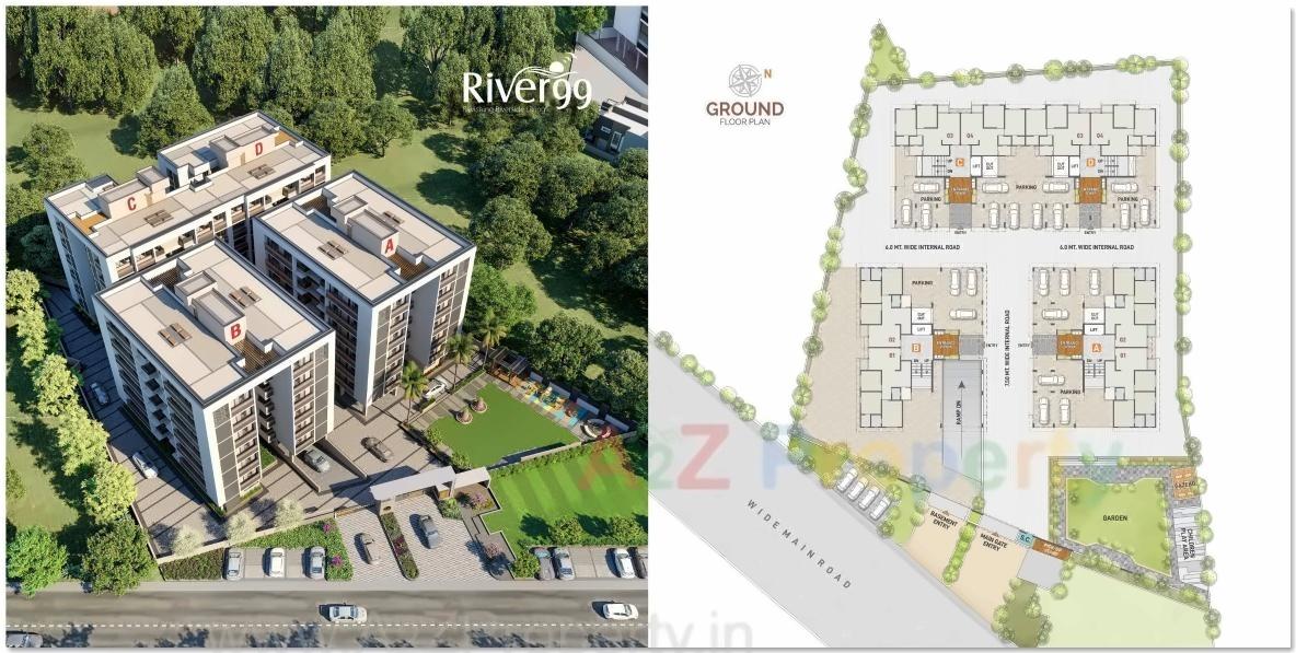 Layout of real estate project River located at Gandhinagar, Gandhinagar, Gujarat