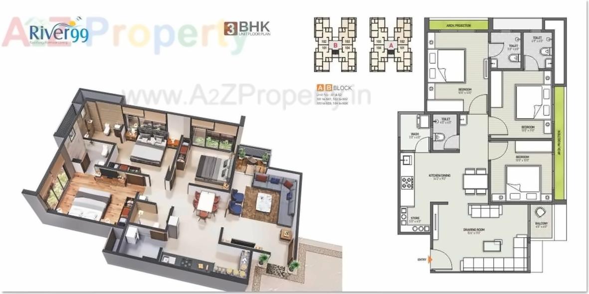 Layout of real estate project River located at Gandhinagar, Gandhinagar, Gujarat