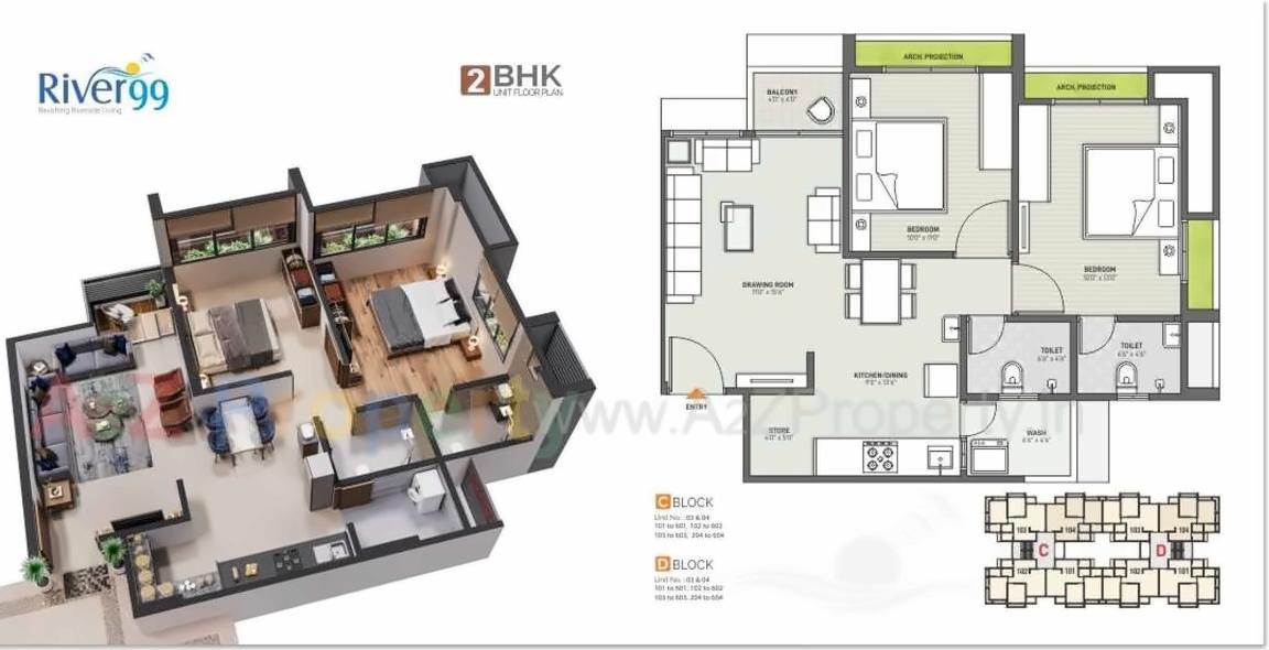 Layout of real estate project River located at Gandhinagar, Gandhinagar, Gujarat