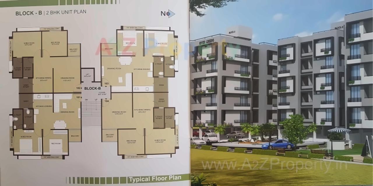 Layout of real estate project River Greens located at Gandhinagar, Gandhinagar, Gujarat