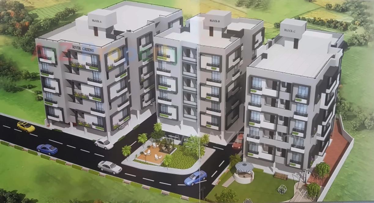 3D Elevation of real estate project River Greens located at Gandhinagar, Gandhinagar, Gujarat