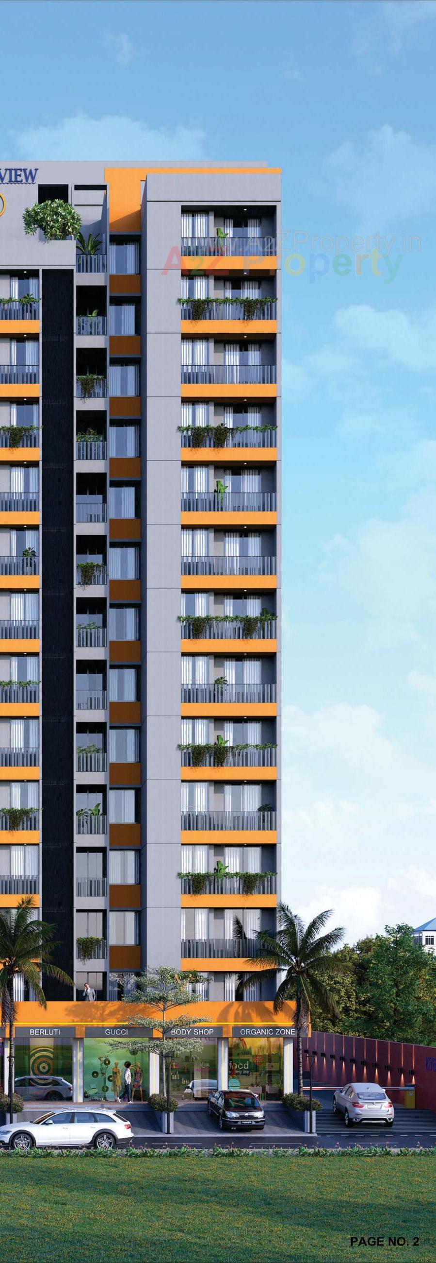 3D Elevation of real estate project River View located at Raysan, Gandhinagar, Gujarat