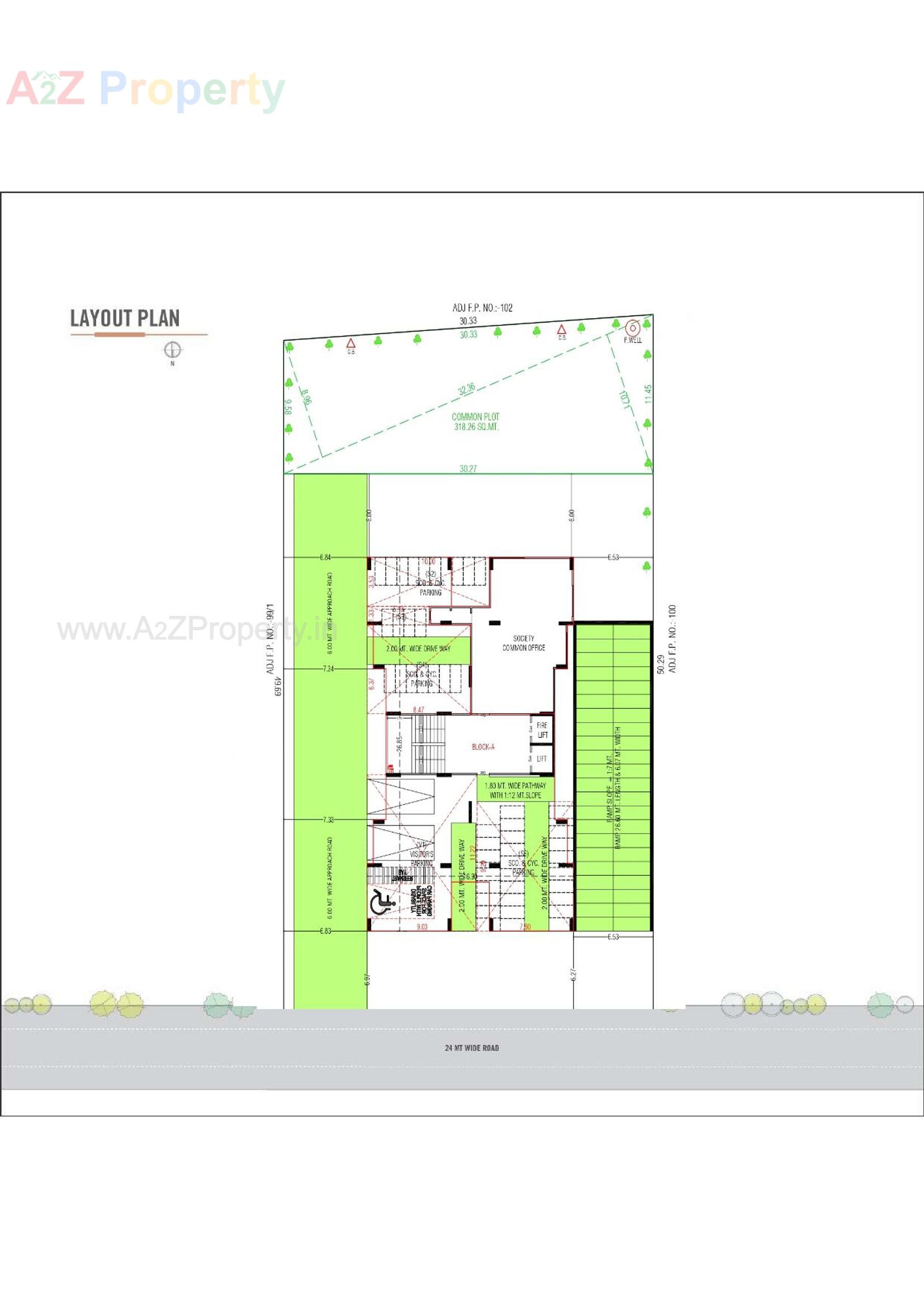 Layout of real estate project Riverside located at Raysan, Gandhinagar, Gujarat