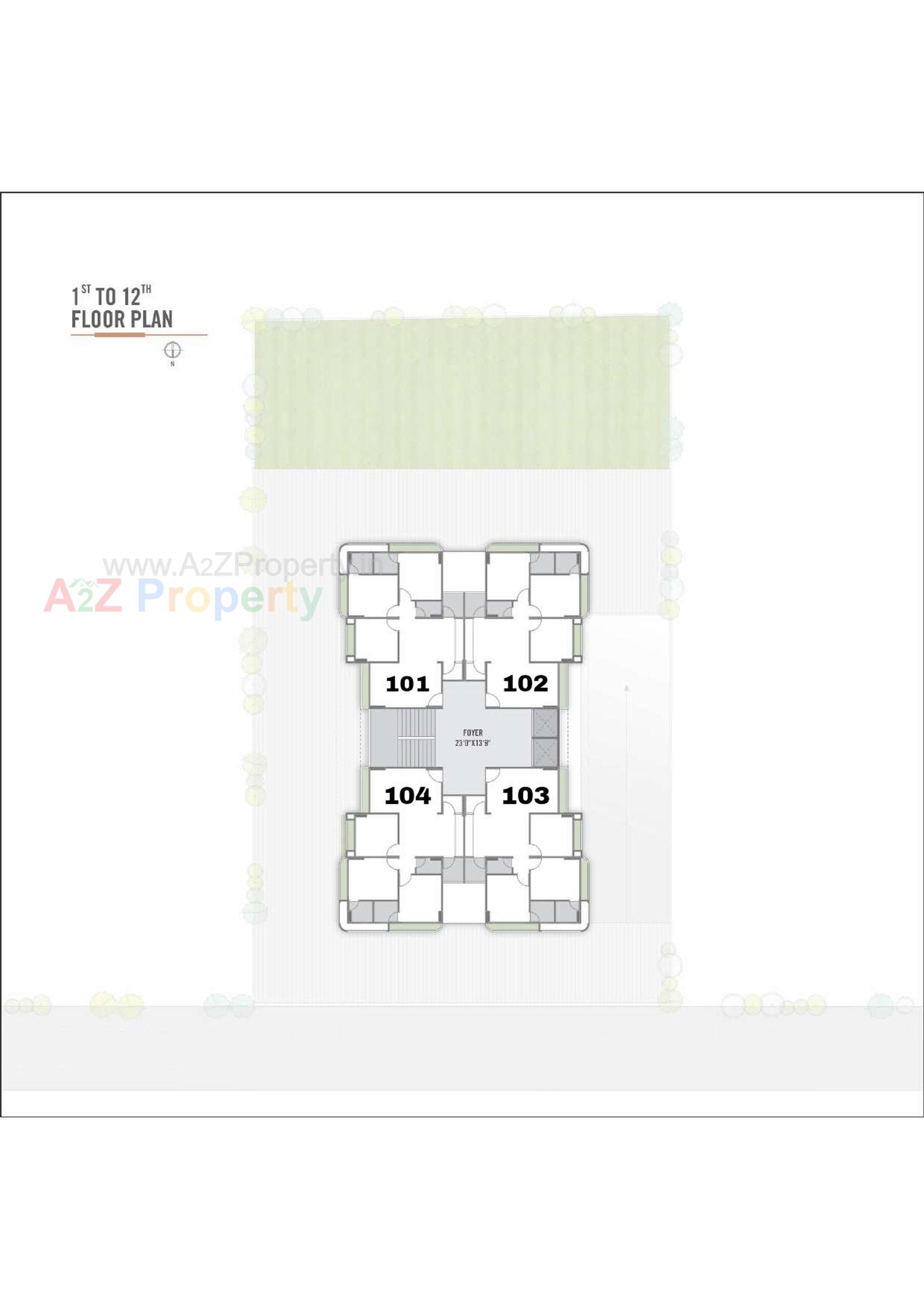 Layout of real estate project Riverside located at Raysan, Gandhinagar, Gujarat