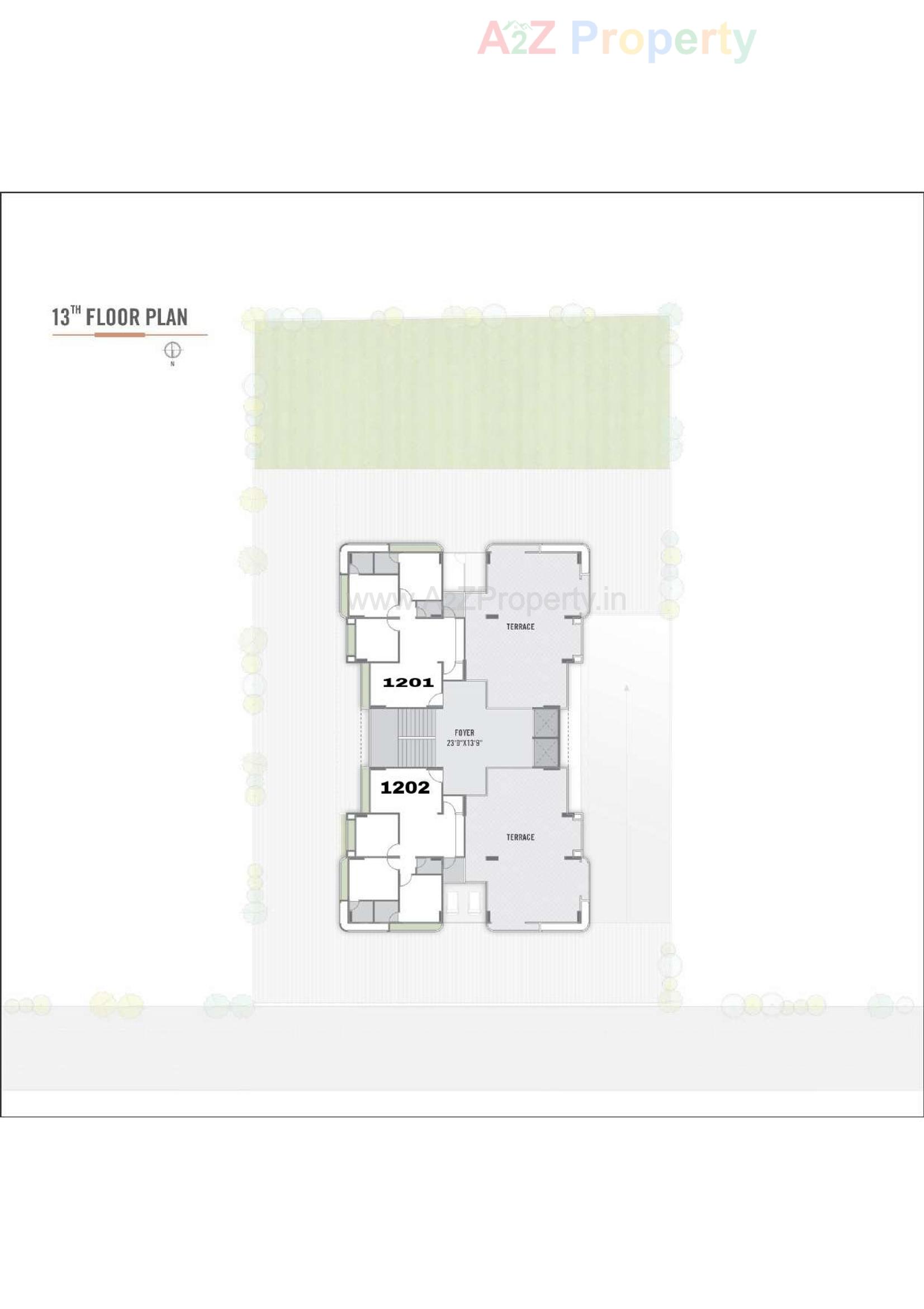 Layout of real estate project Riverside located at Raysan, Gandhinagar, Gujarat