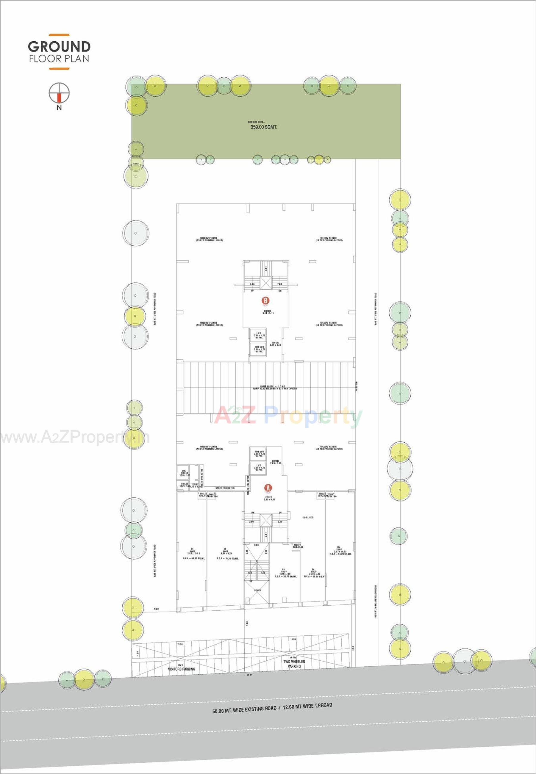 Layout of real estate project Riverside 90 located at Kudasan, Gandhinagar, Gujarat