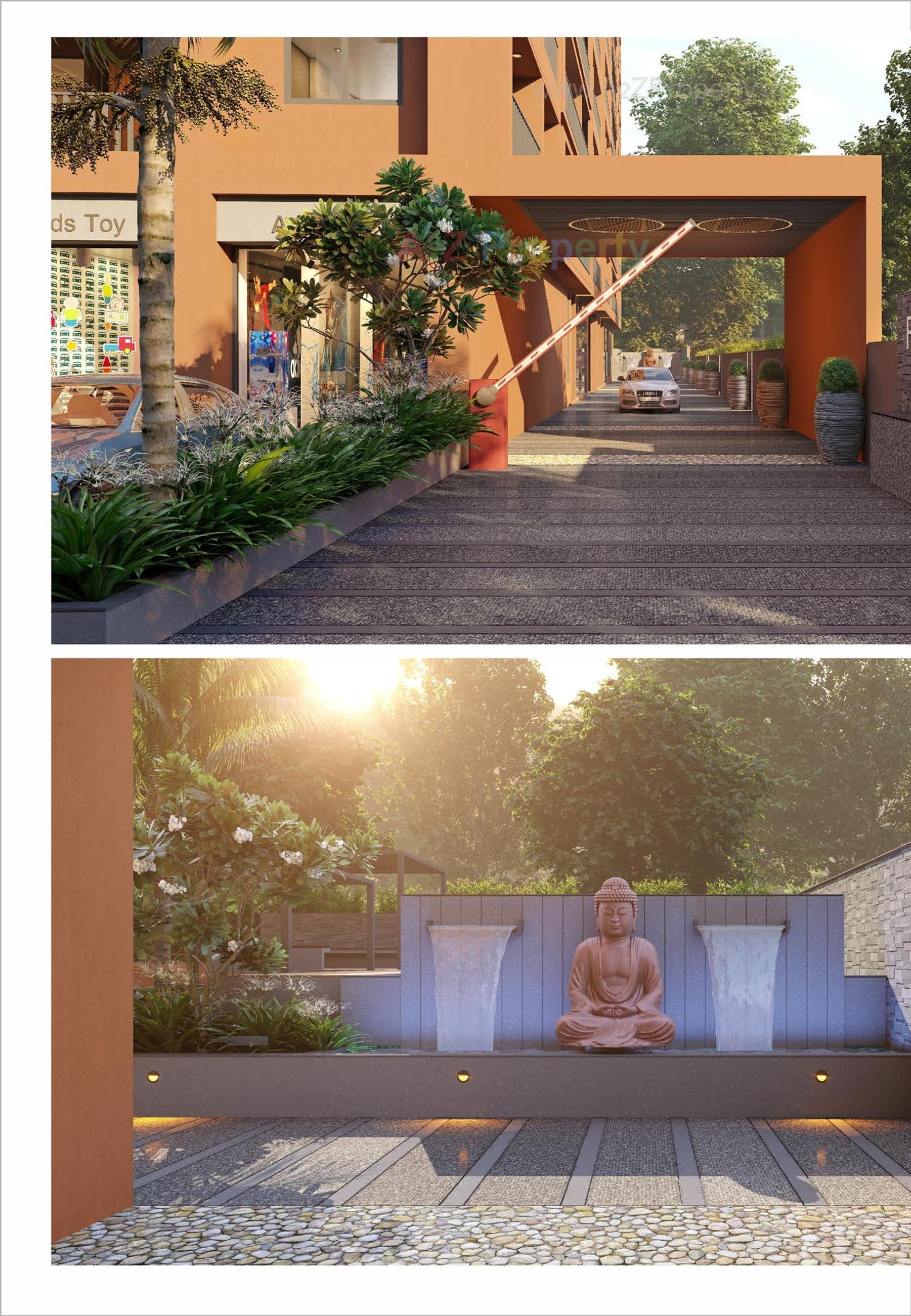 3D Elevation of real estate project Riverside 90 located at Kudasan, Gandhinagar, Gujarat