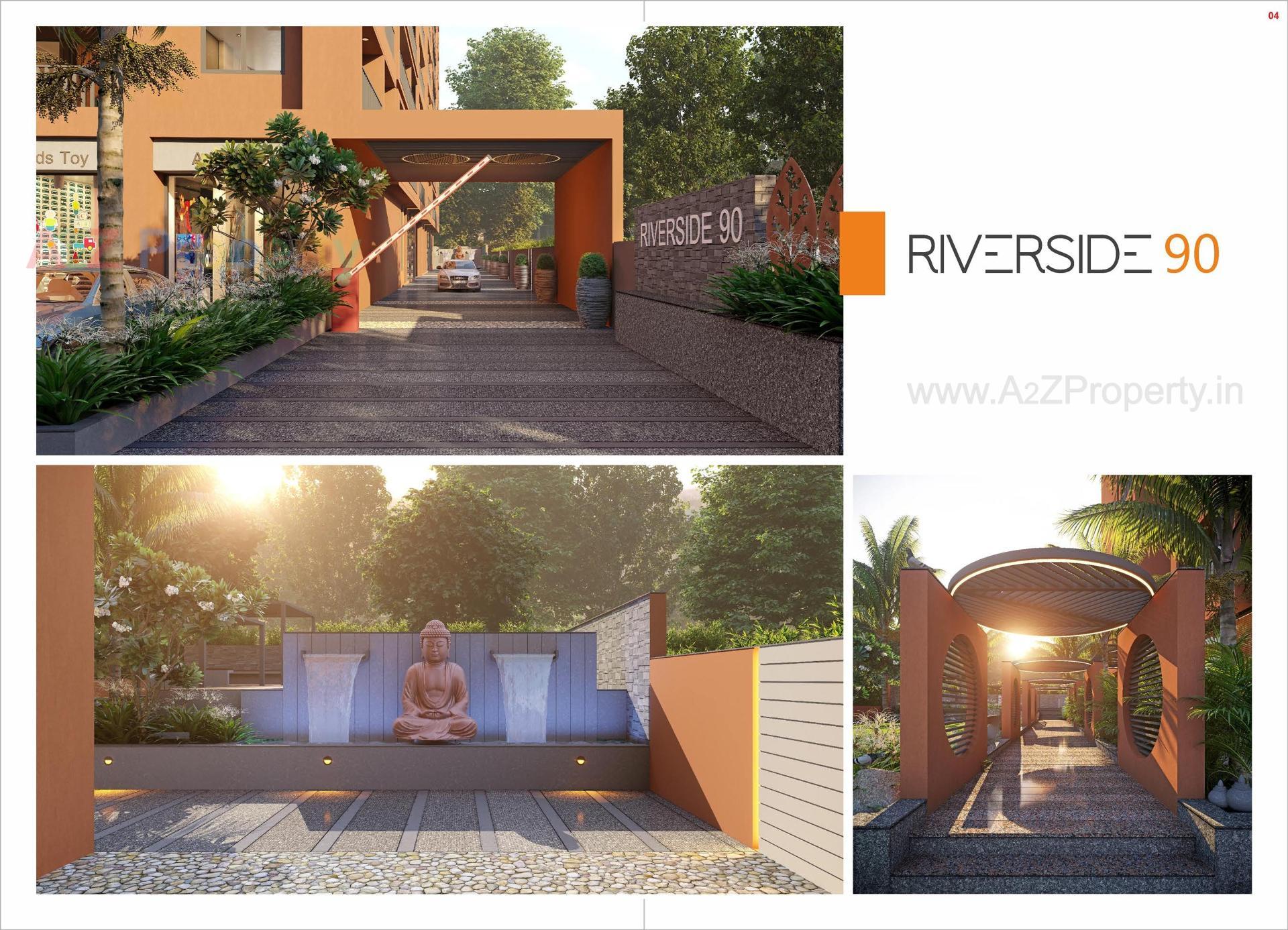 3D Elevation of real estate project Riverside 90 located at Kudasan, Gandhinagar, Gujarat