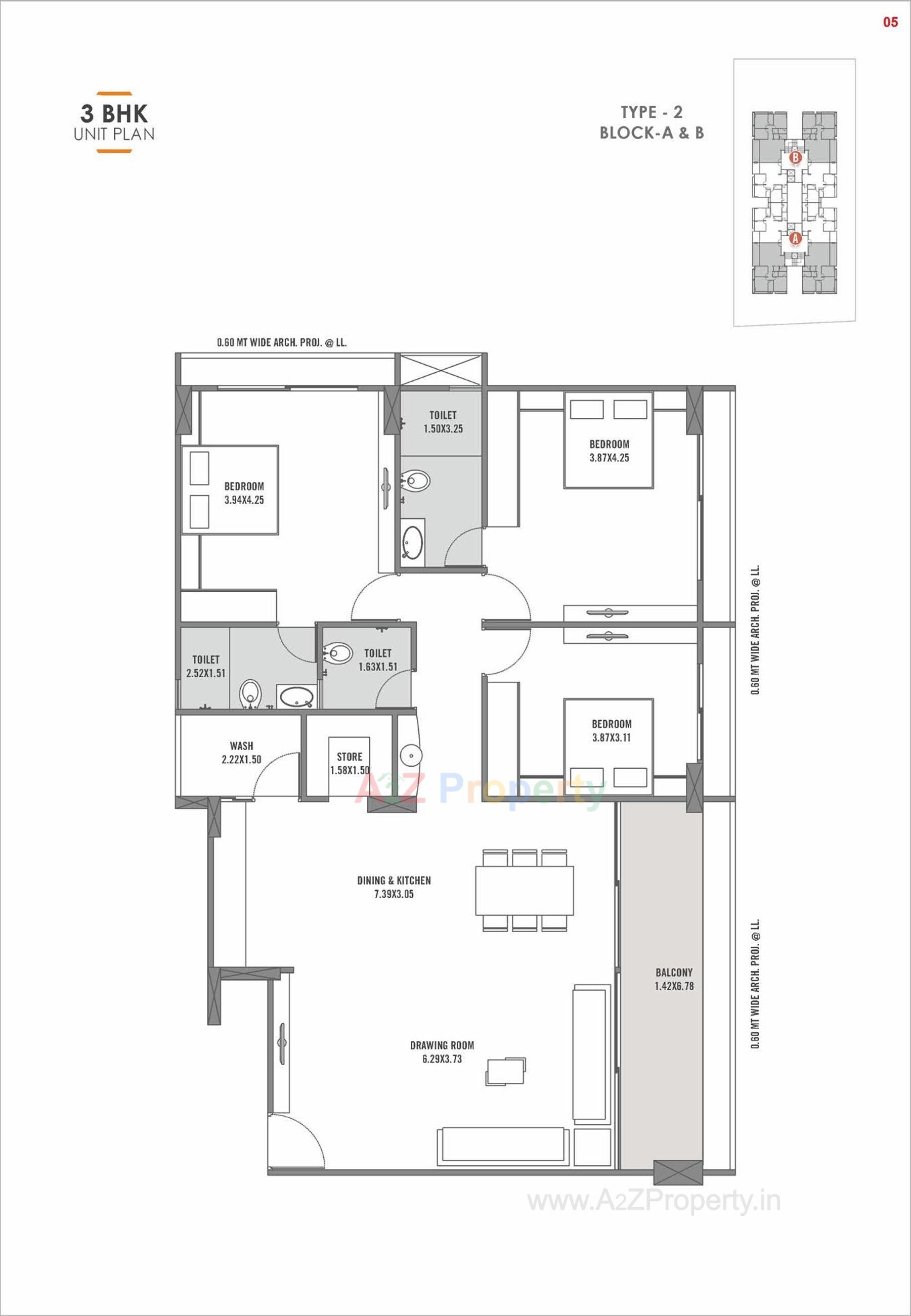 Layout of real estate project Riverside 90 located at Kudasan, Gandhinagar, Gujarat