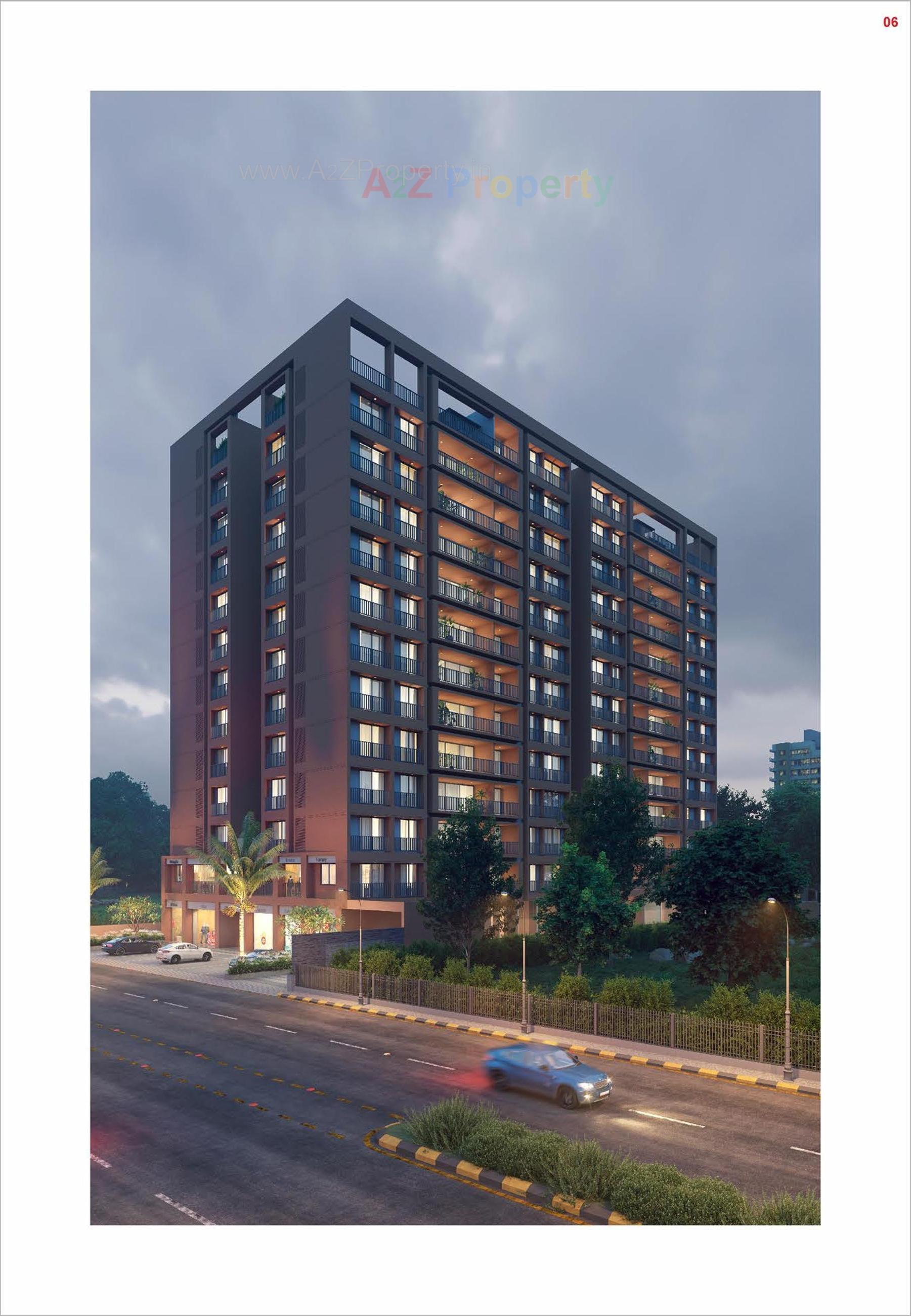 3D Elevation of real estate project Riverside 90 located at Kudasan, Gandhinagar, Gujarat