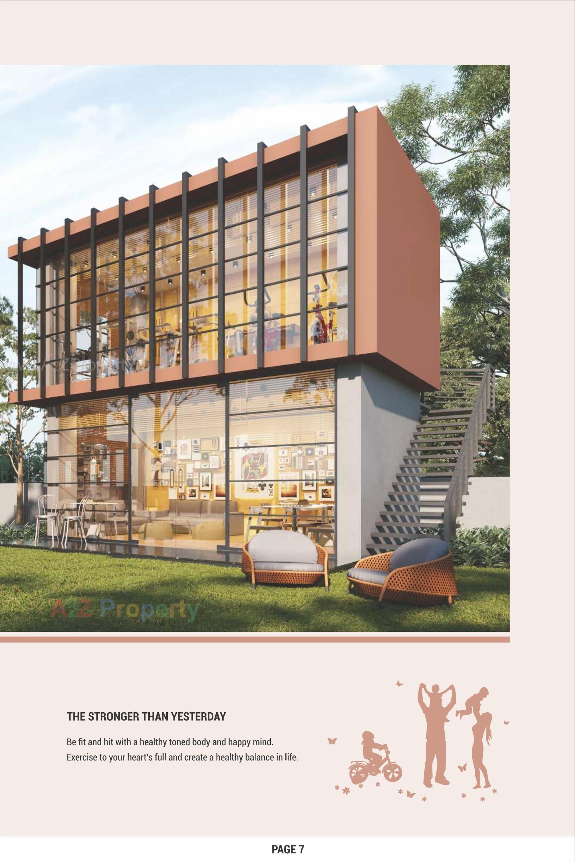 3D Elevation of real estate project Rj Pearl located at Chandkhed, Gandhinagar, Gujarat