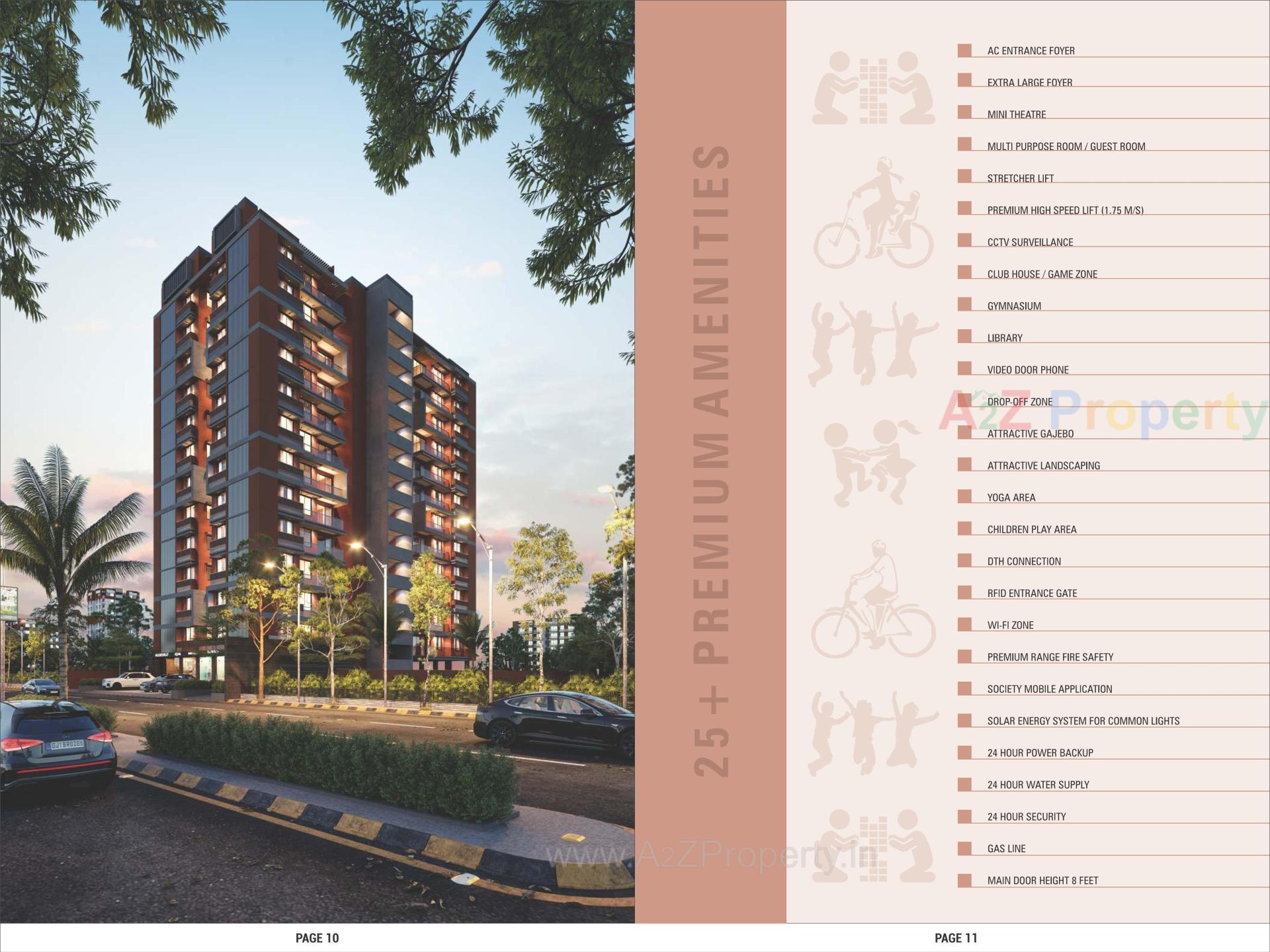 3D Elevation of real estate project Rj Pearl located at Chandkhed, Gandhinagar, Gujarat