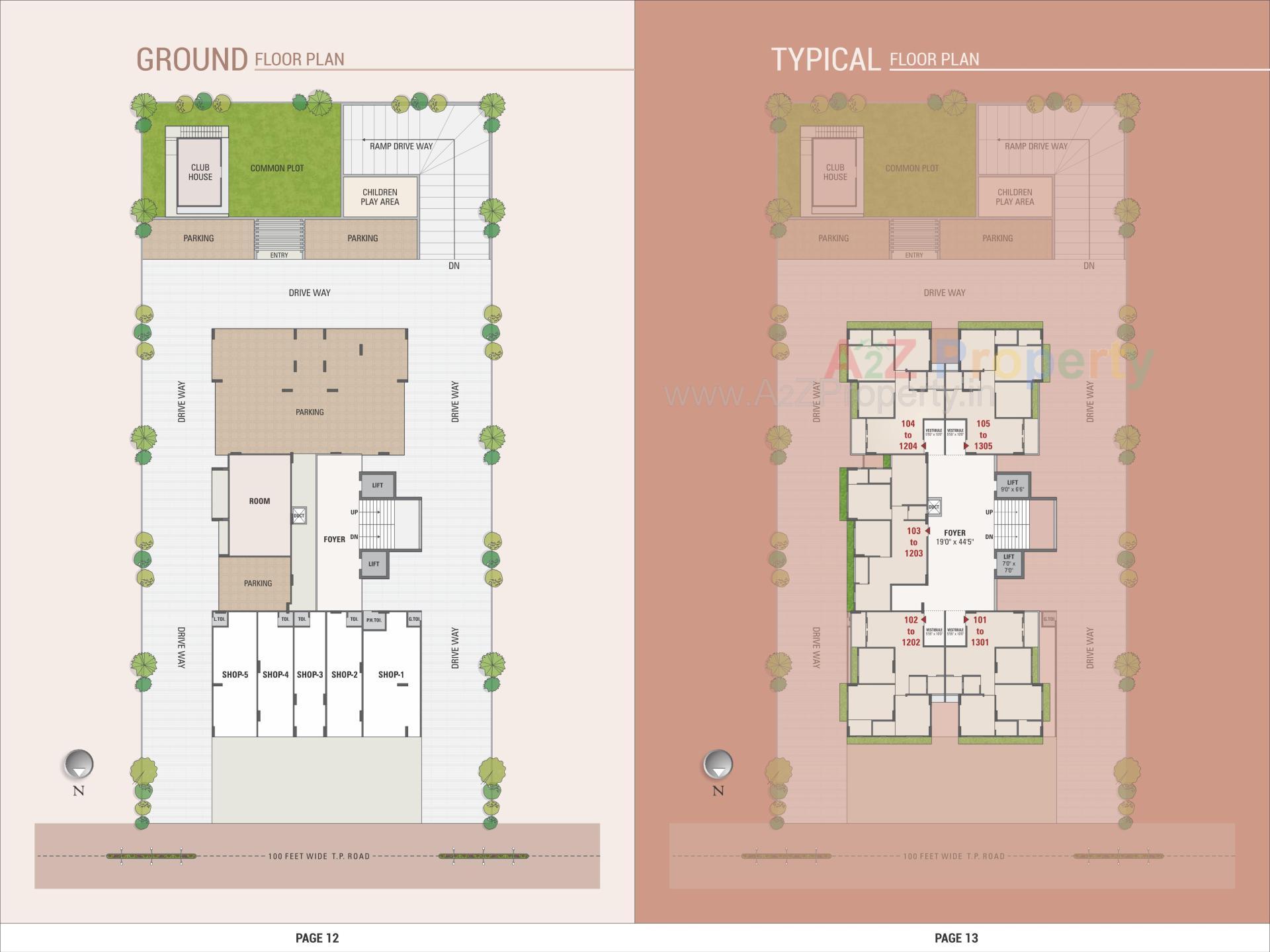 Layout of real estate project Rj Pearl located at Chandkhed, Gandhinagar, Gujarat