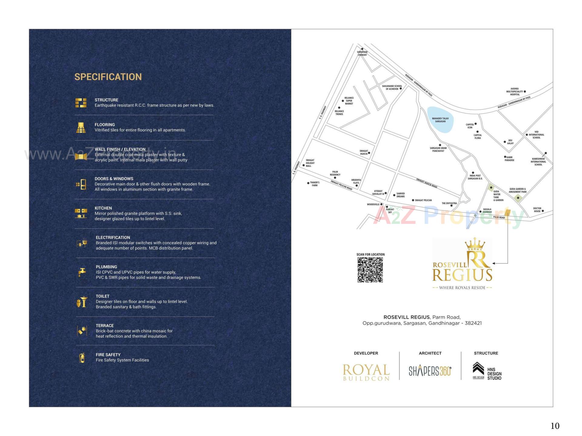  of real estate project Rosevill Regius located at Sargasan, Gandhinagar, Gujarat