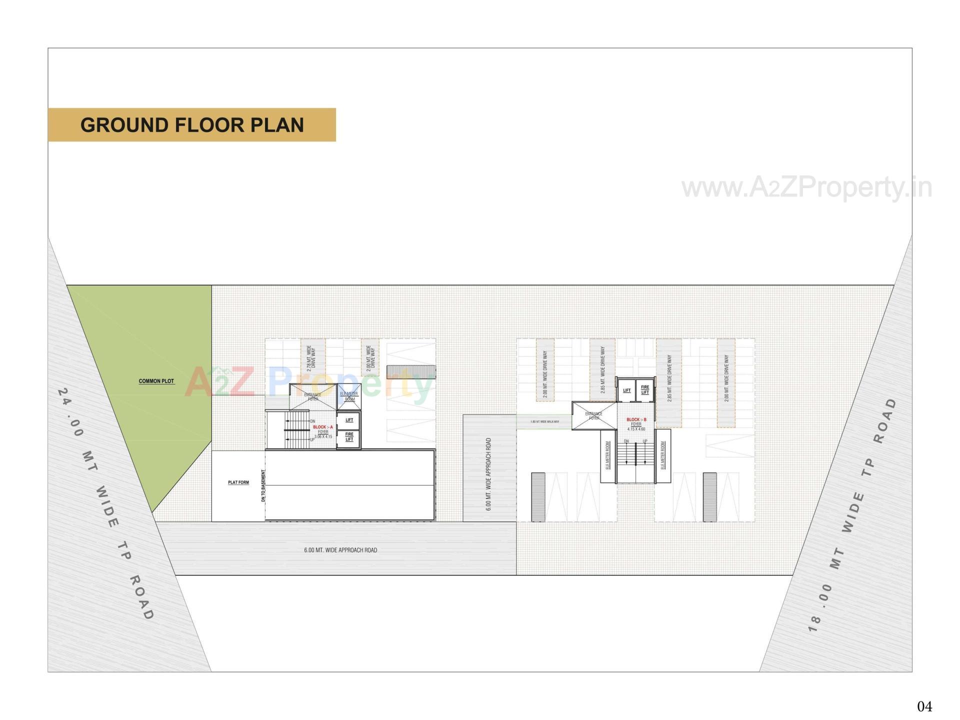 Layout of real estate project Rosevill Regius located at Sargasan, Gandhinagar, Gujarat