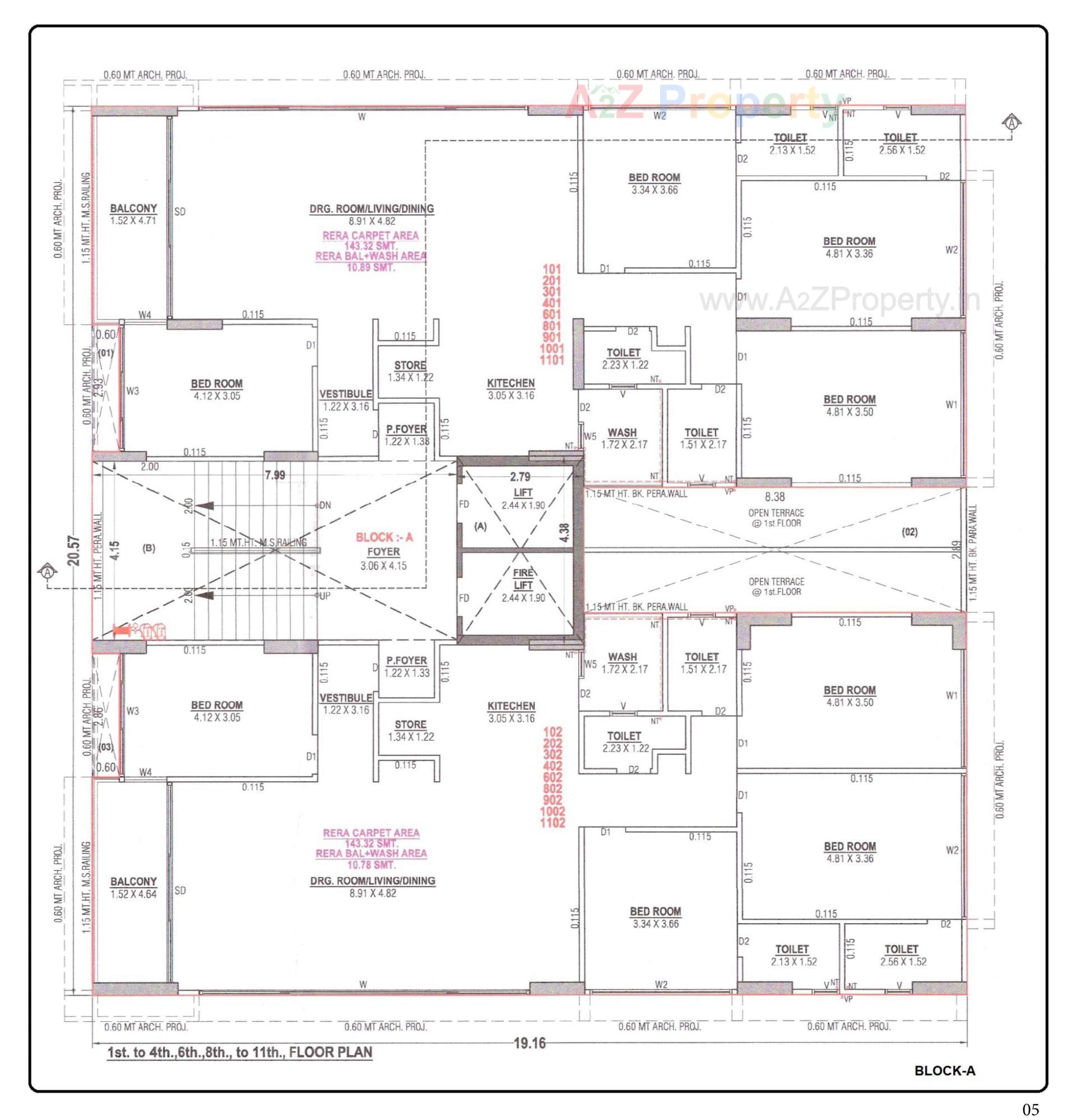 Layout of real estate project Rosevill Regius located at Sargasan, Gandhinagar, Gujarat