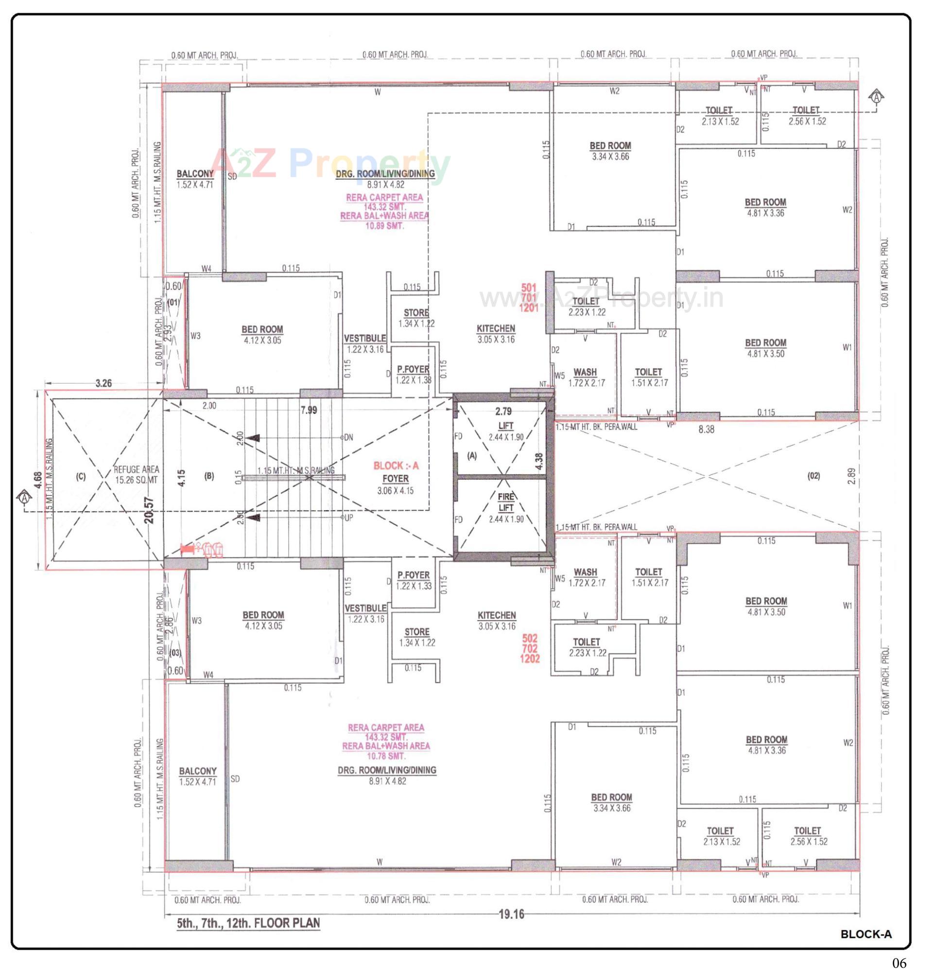 Layout of real estate project Rosevill Regius located at Sargasan, Gandhinagar, Gujarat