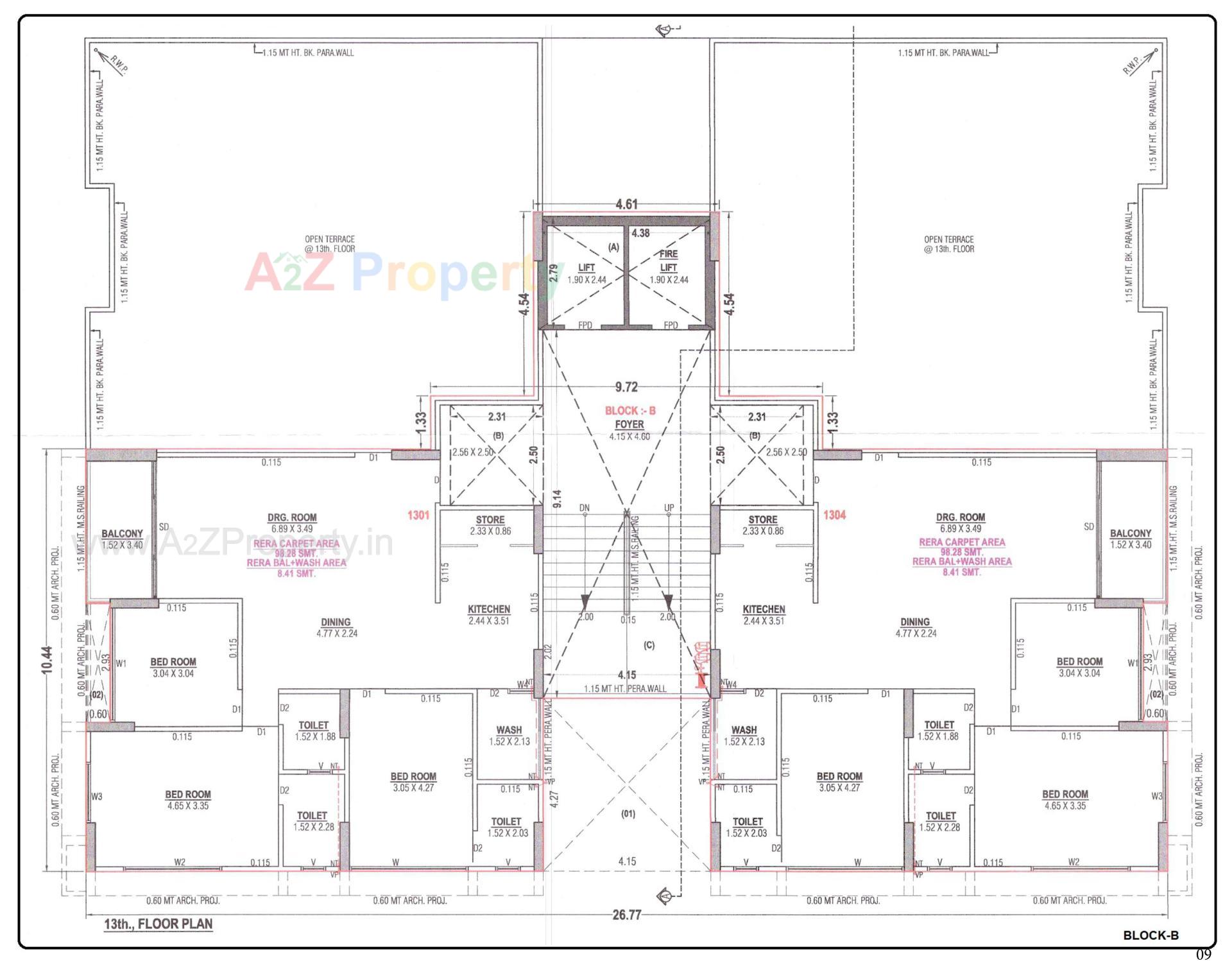 Layout of real estate project Rosevill Regius located at Sargasan, Gandhinagar, Gujarat