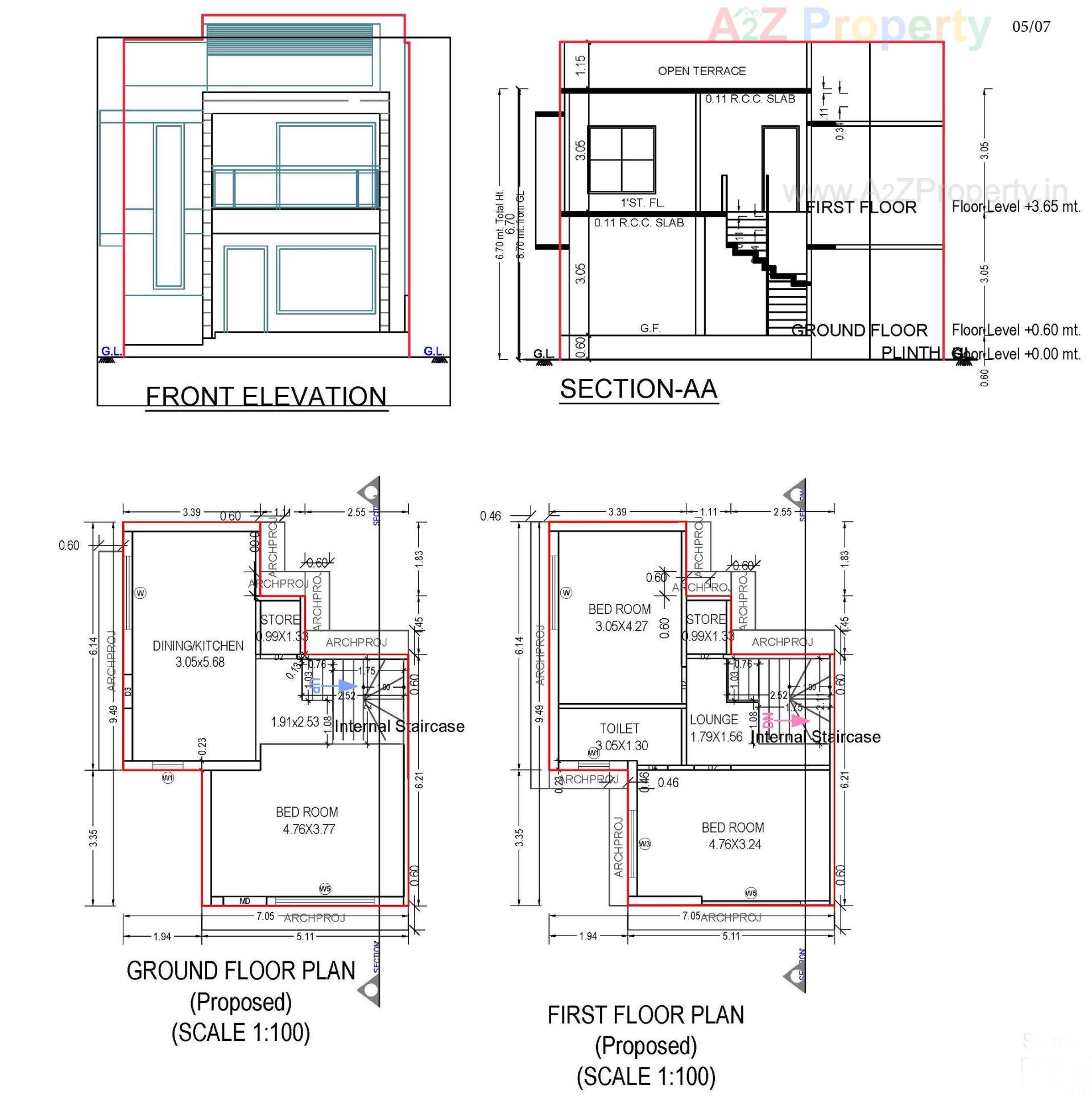 Layout of real estate project Royal Orchid located at Zundal, Gandhinagar, Gujarat
