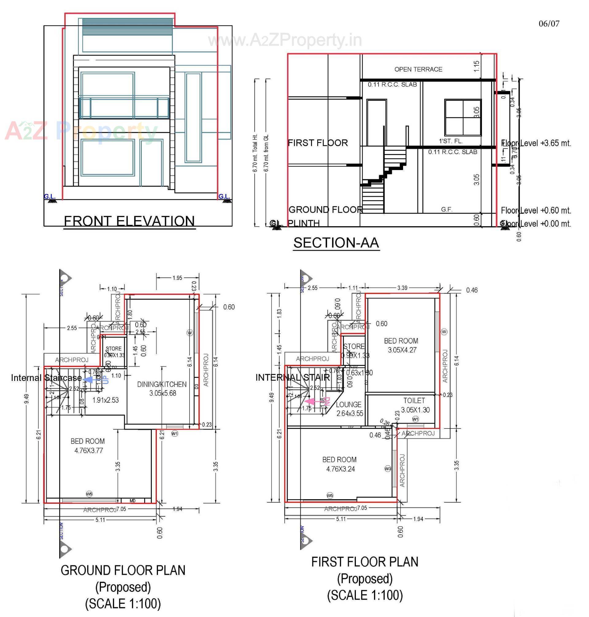 Layout of real estate project Royal Orchid located at Zundal, Gandhinagar, Gujarat