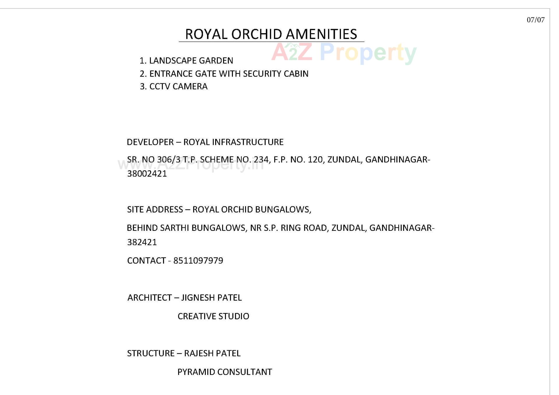  of real estate project Royal Orchid located at Zundal, Gandhinagar, Gujarat