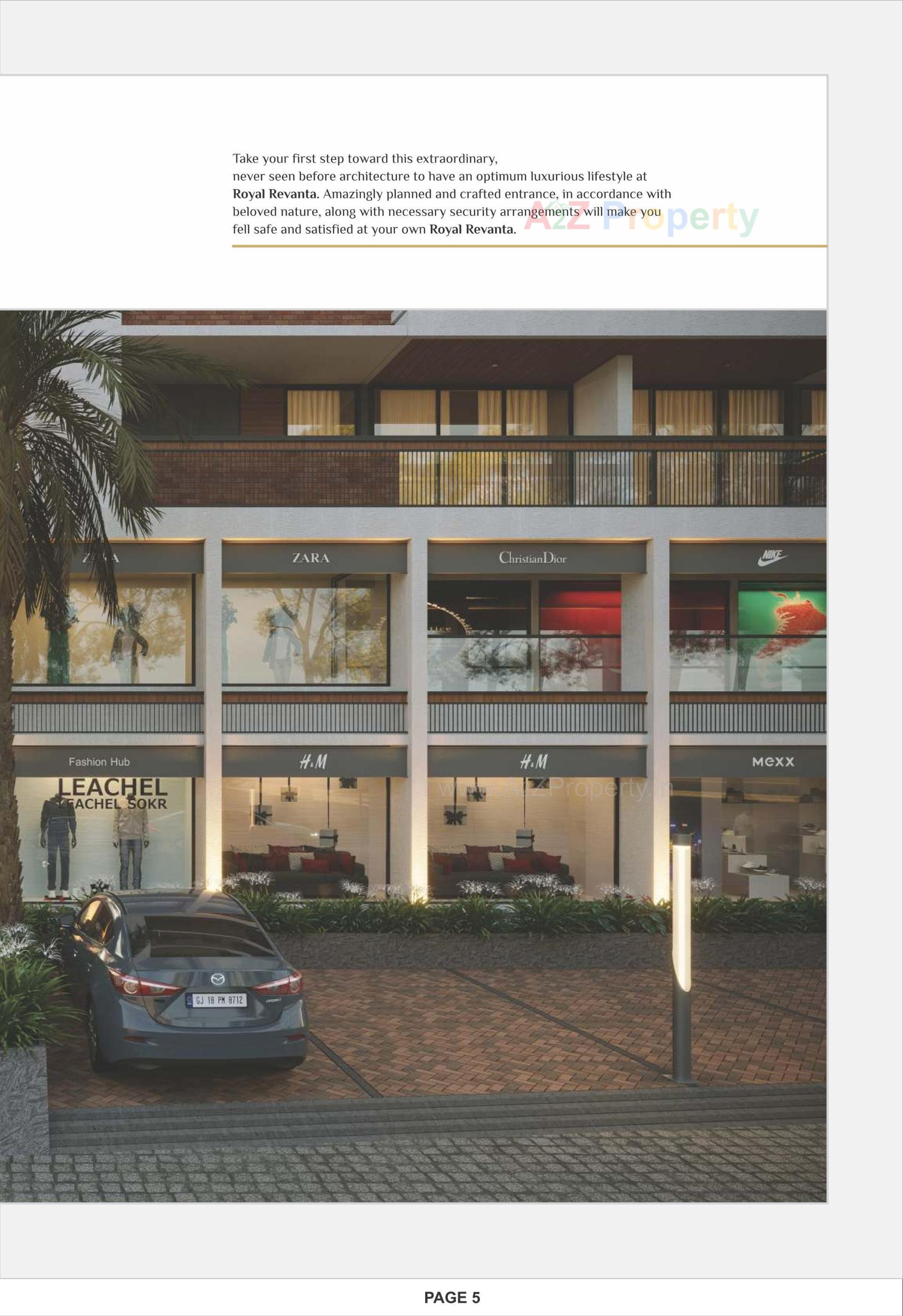 3D Elevation of real estate project Royal Revanta located at Kudasan, Gandhinagar, Gujarat