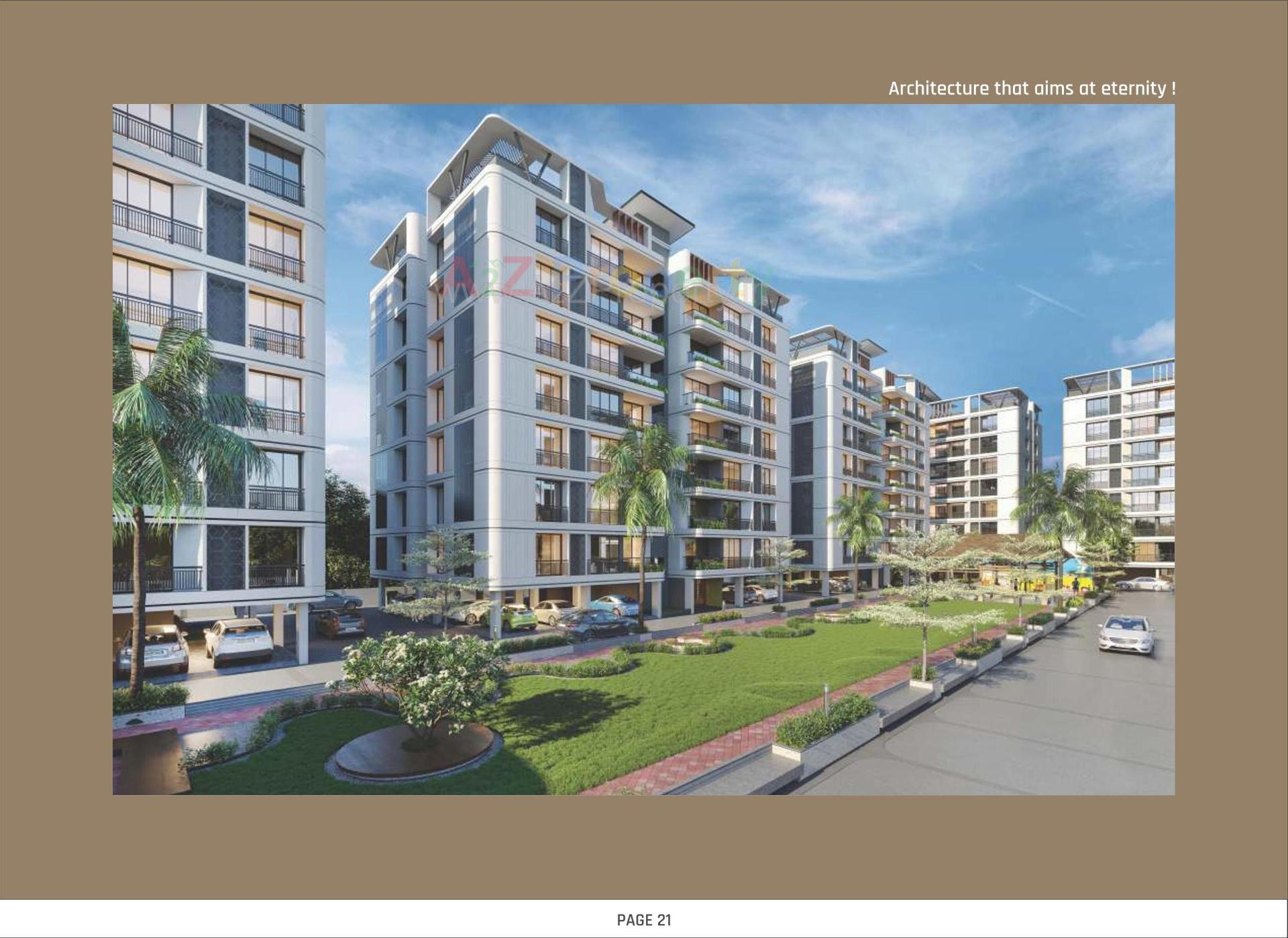 3D Elevation of real estate project Royal Riviera located at Randesan, Gandhinagar, Gujarat