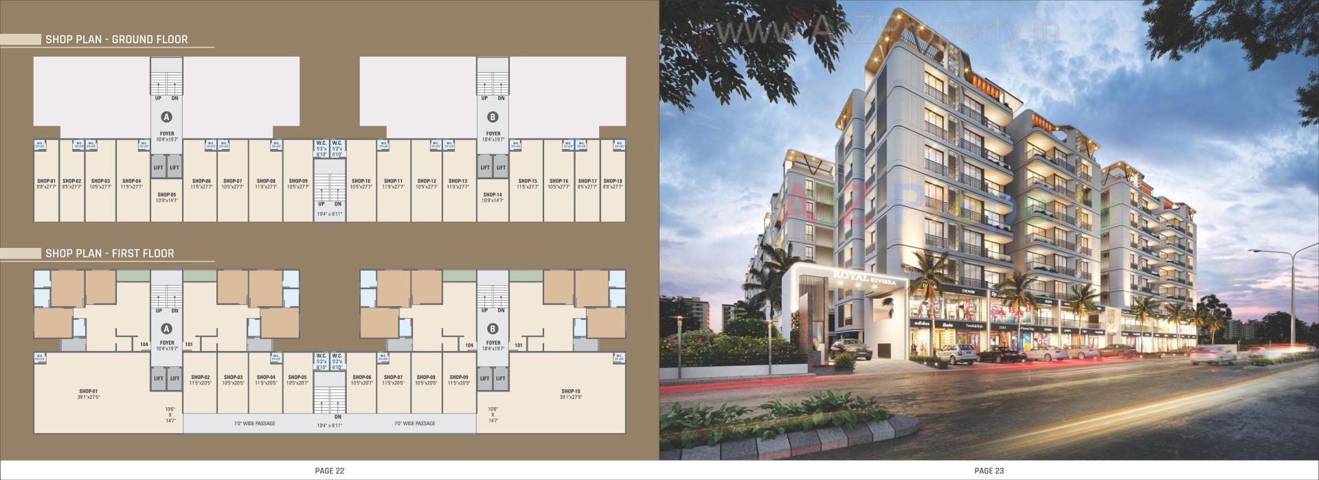 Layout of real estate project Royal Riviera located at Randesan, Gandhinagar, Gujarat