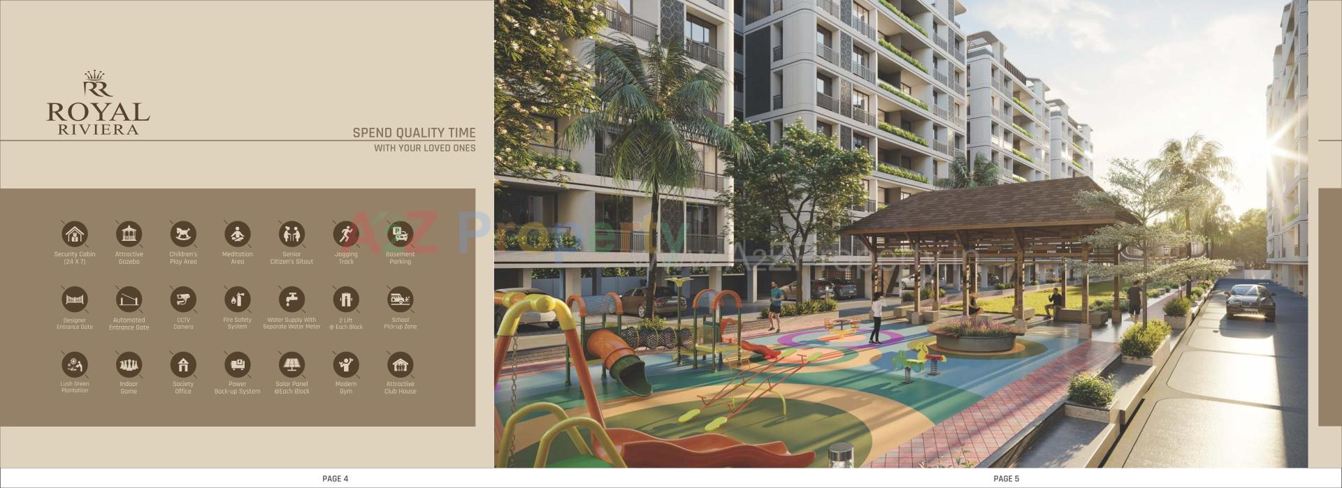 3D Elevation of real estate project Royal Riviera located at Randesan, Gandhinagar, Gujarat